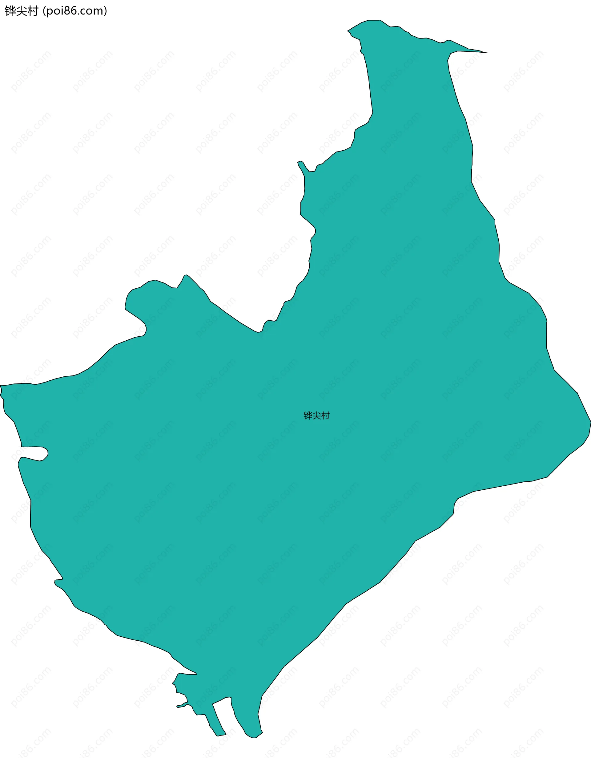 铧尖村边界地图