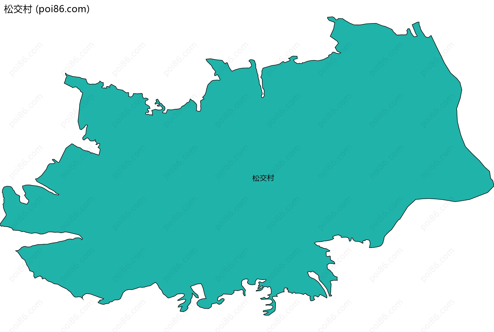 松交村边界地图