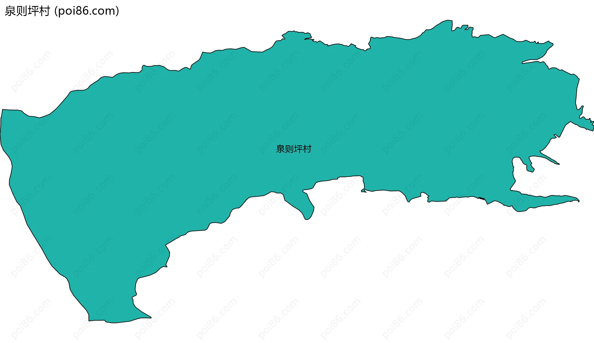 泉则坪村边界地图