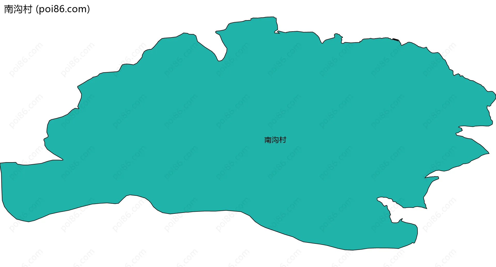 南沟村边界地图