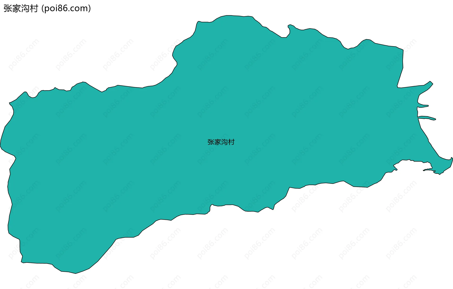 张家沟村边界地图