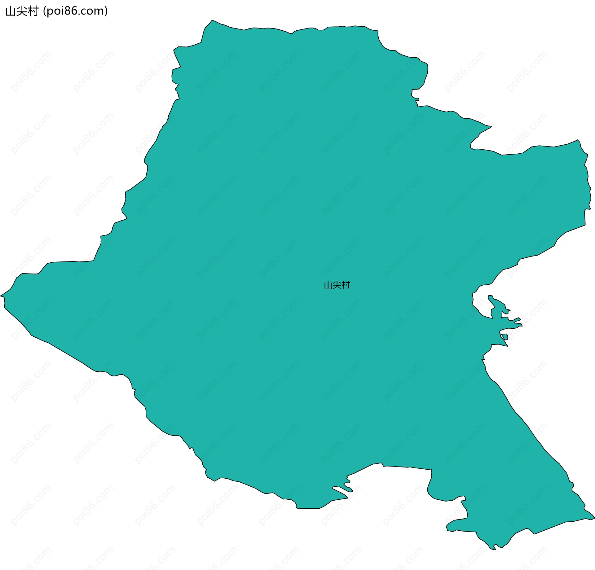 山尖村边界地图