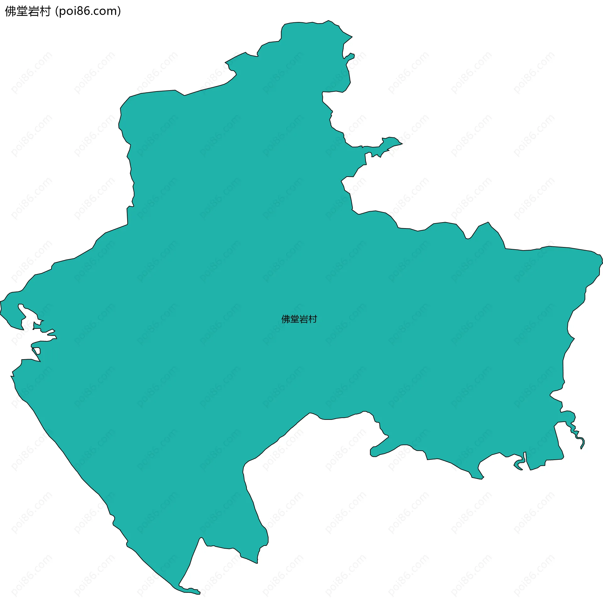 佛堂岩村边界地图