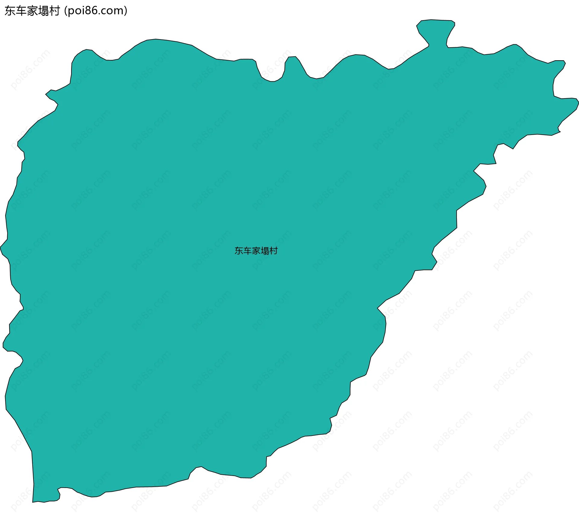 东车家塌村边界地图