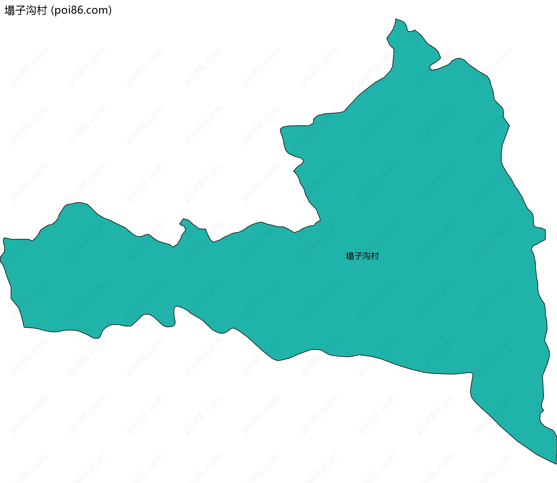 塌子沟村边界地图