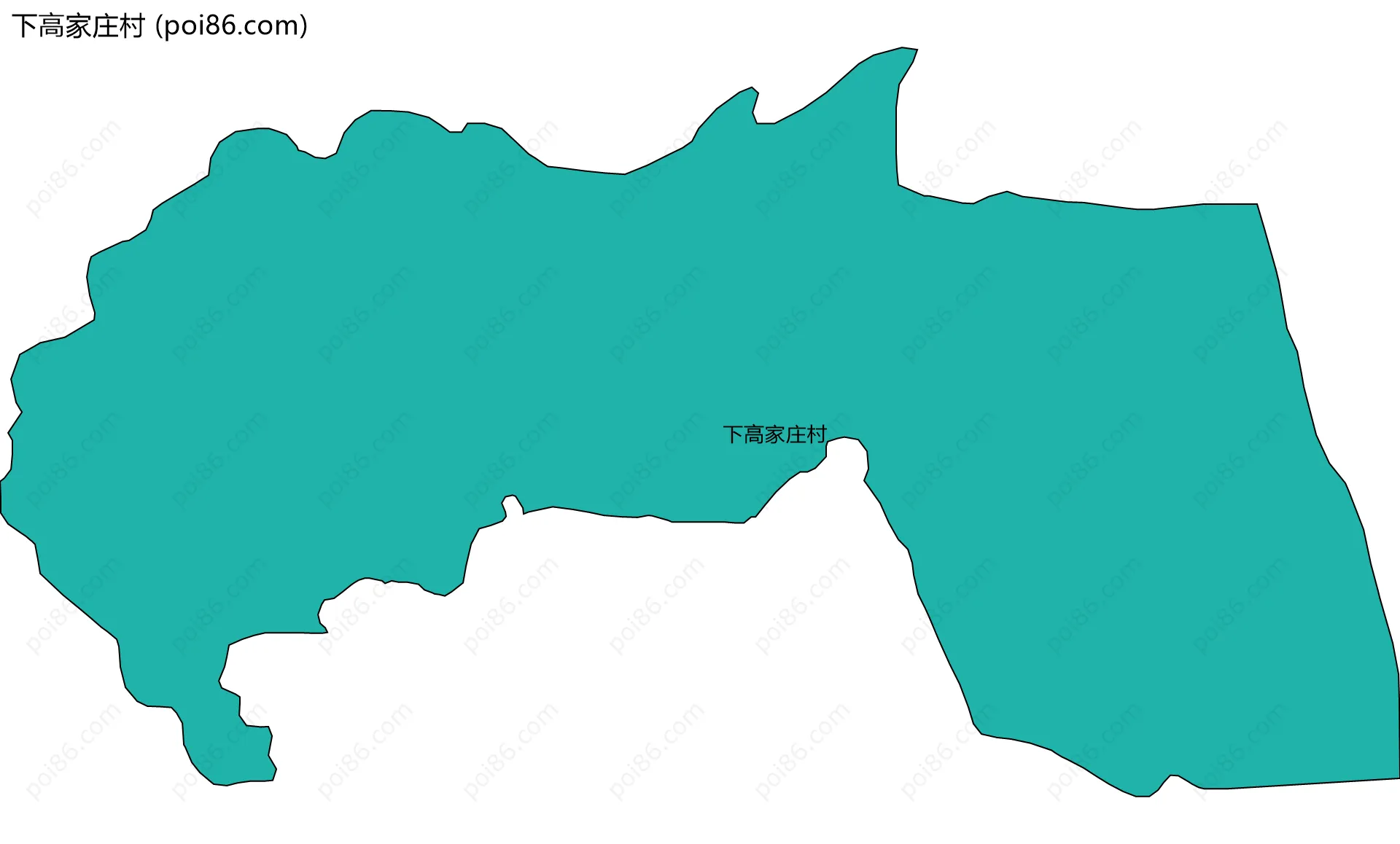 下高家庄村边界地图