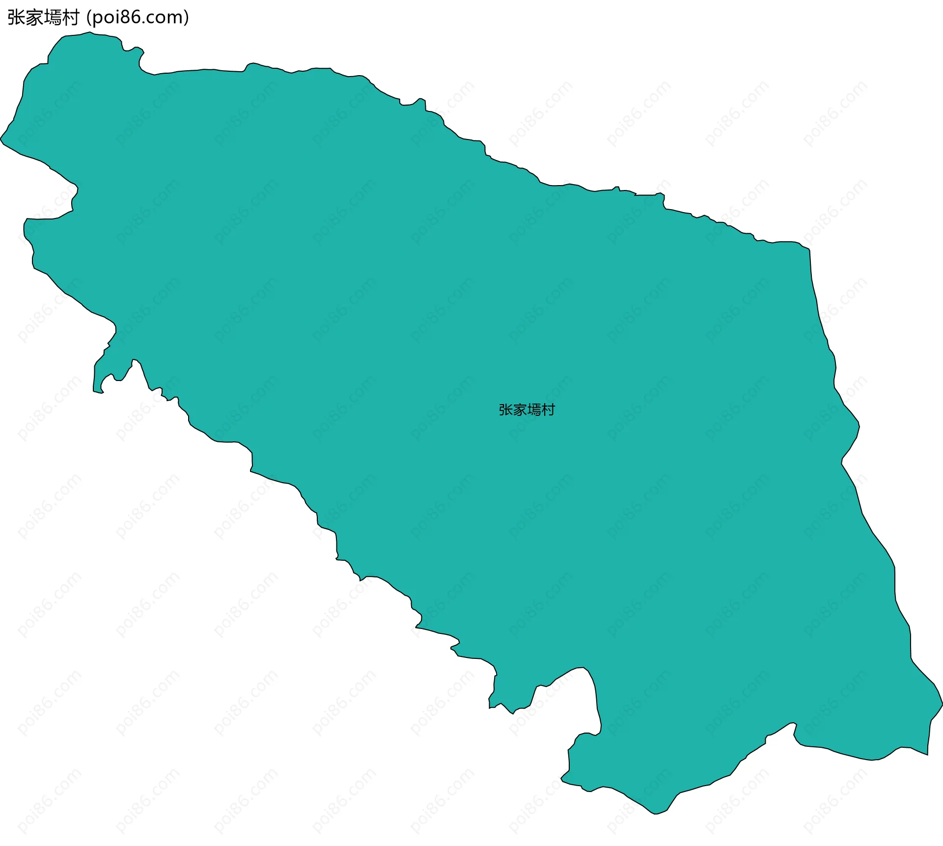 张家墕村边界地图