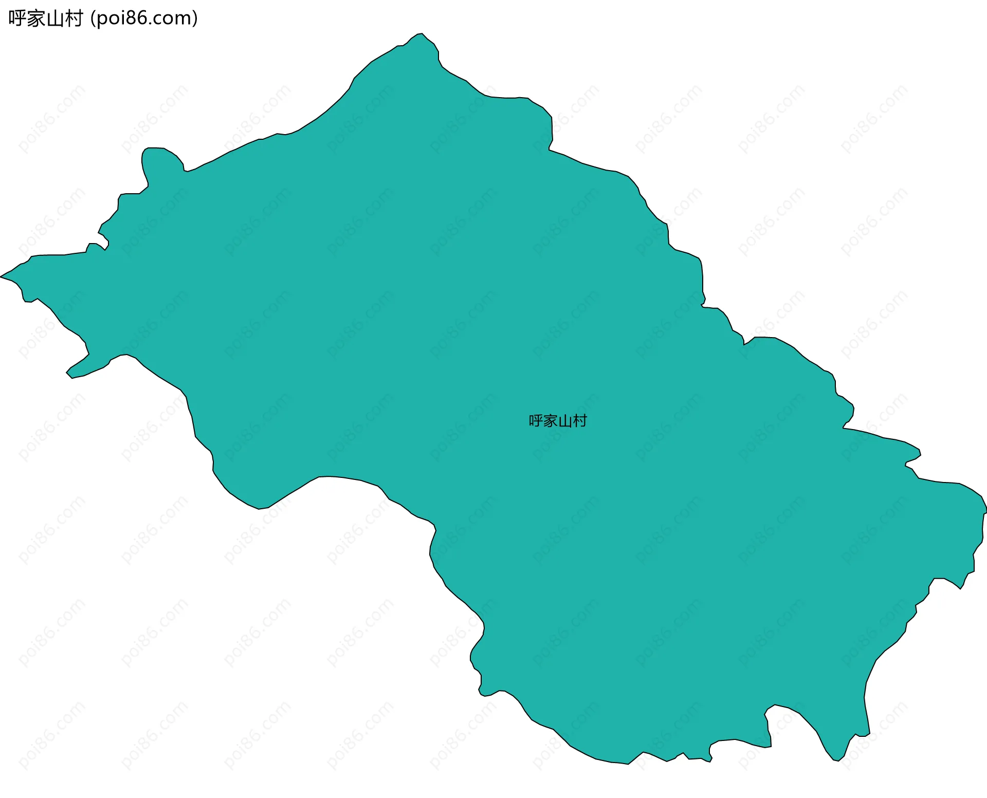 呼家山村边界地图