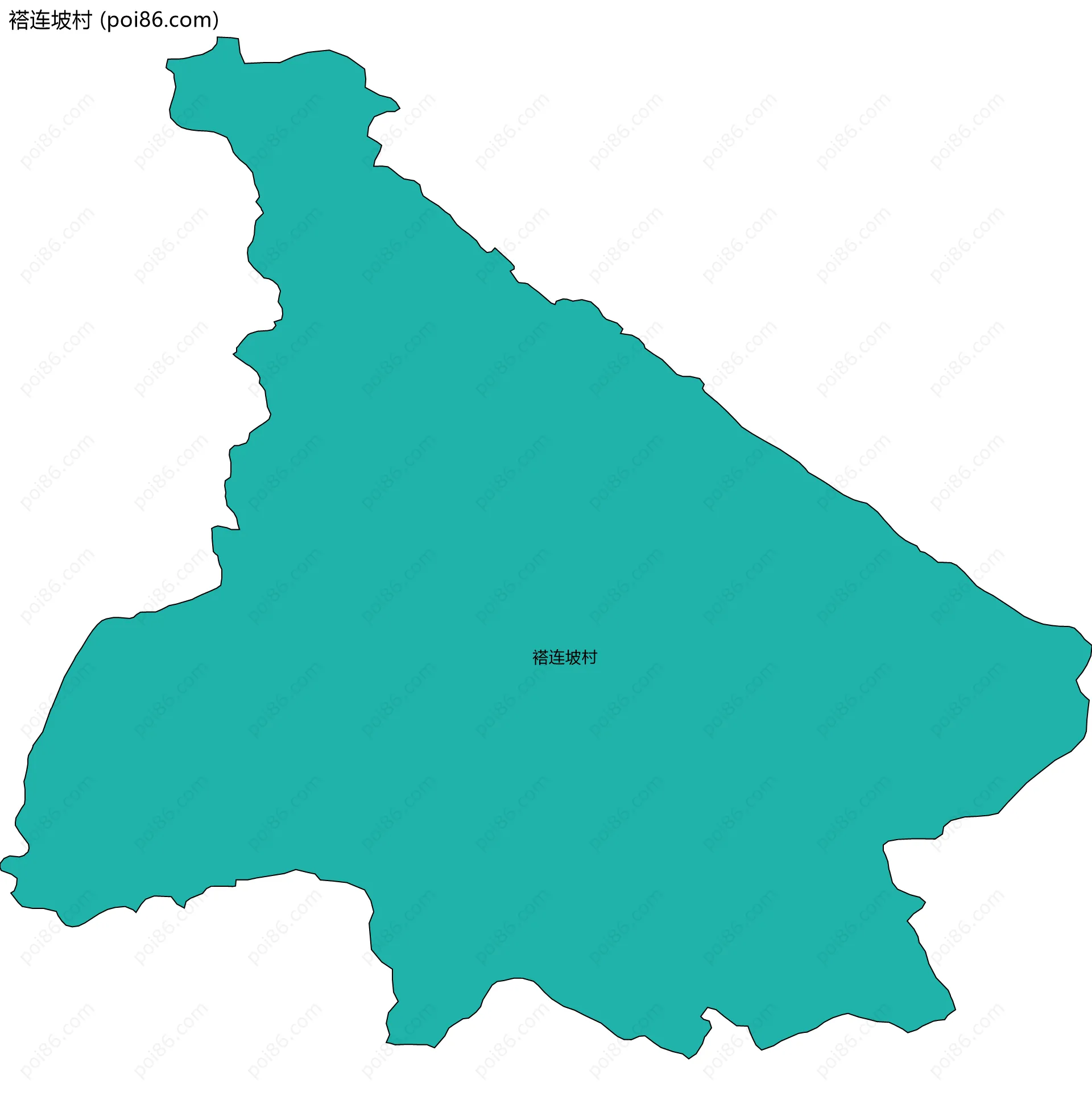 褡连坡村边界地图