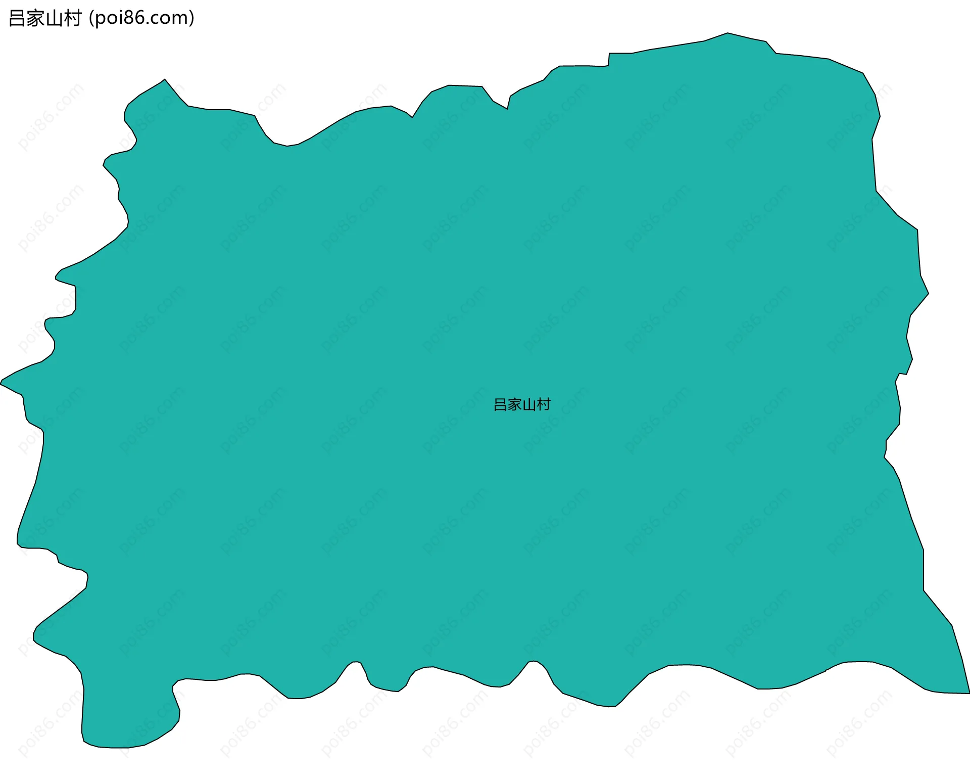 吕家山村边界地图