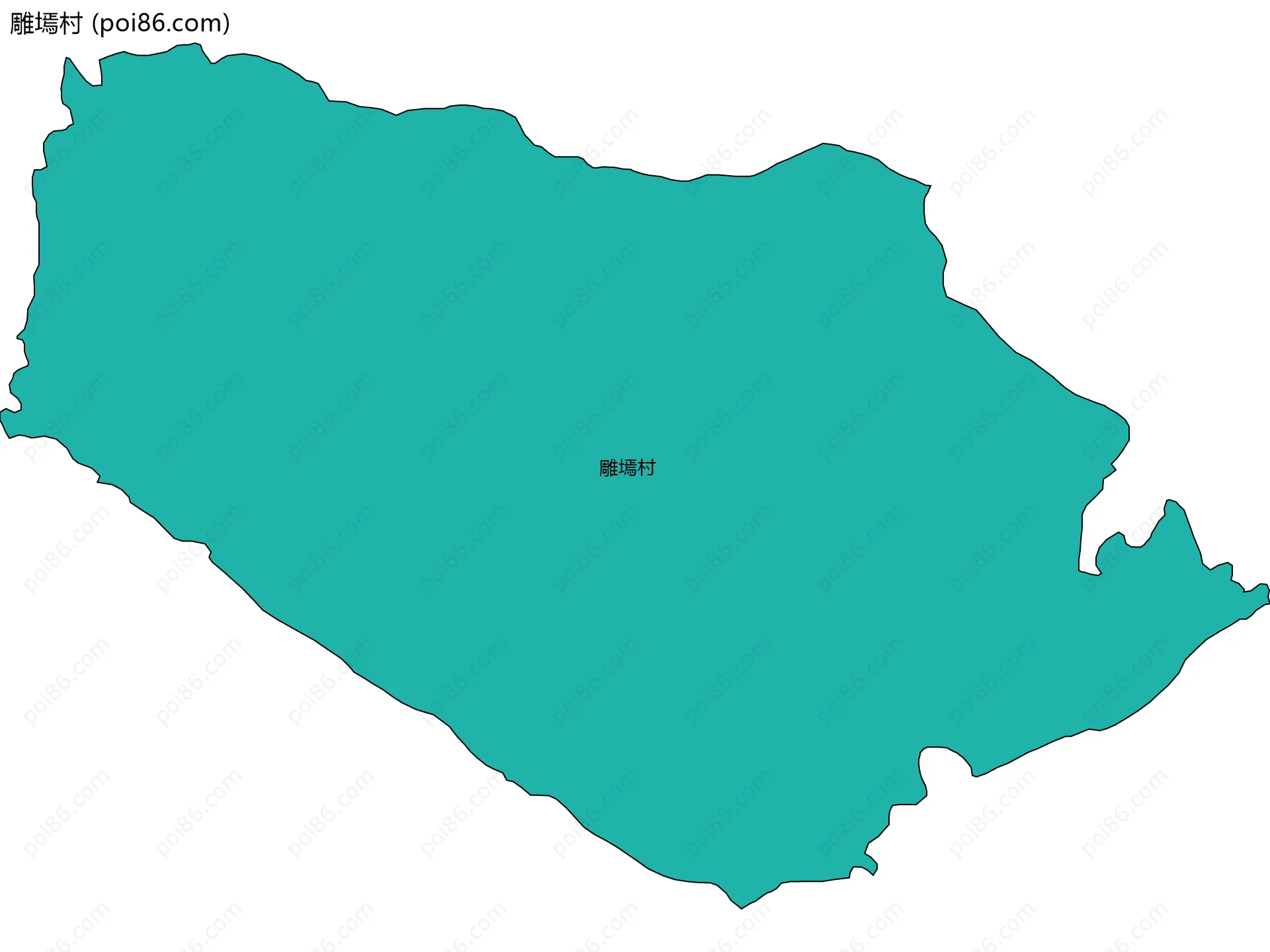 雕墕村边界地图