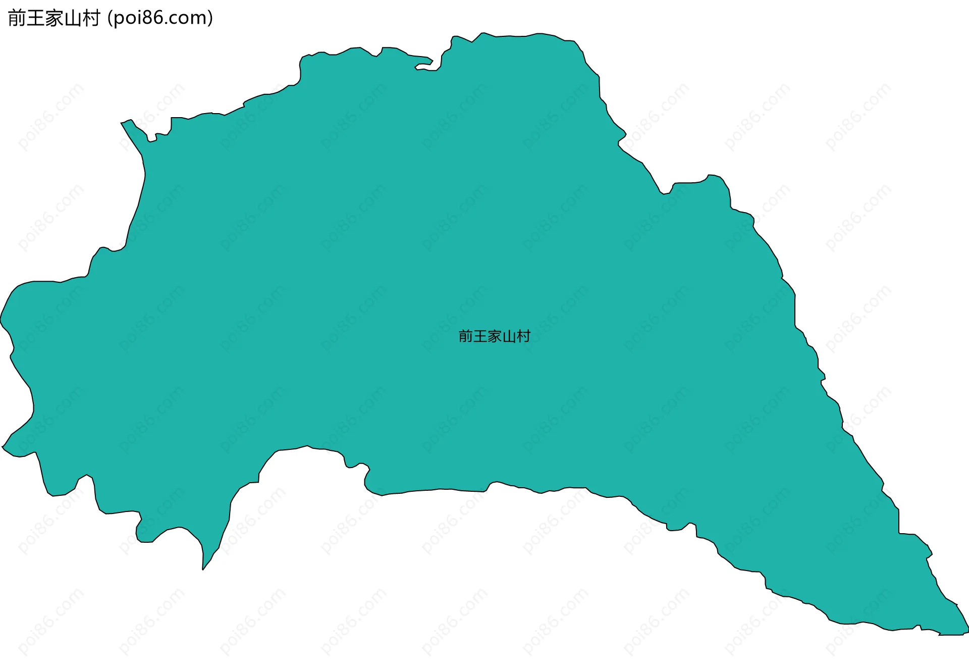 前王家山村边界地图