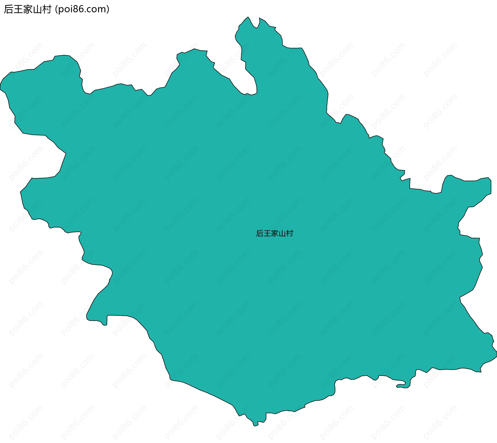 后王家山村边界地图