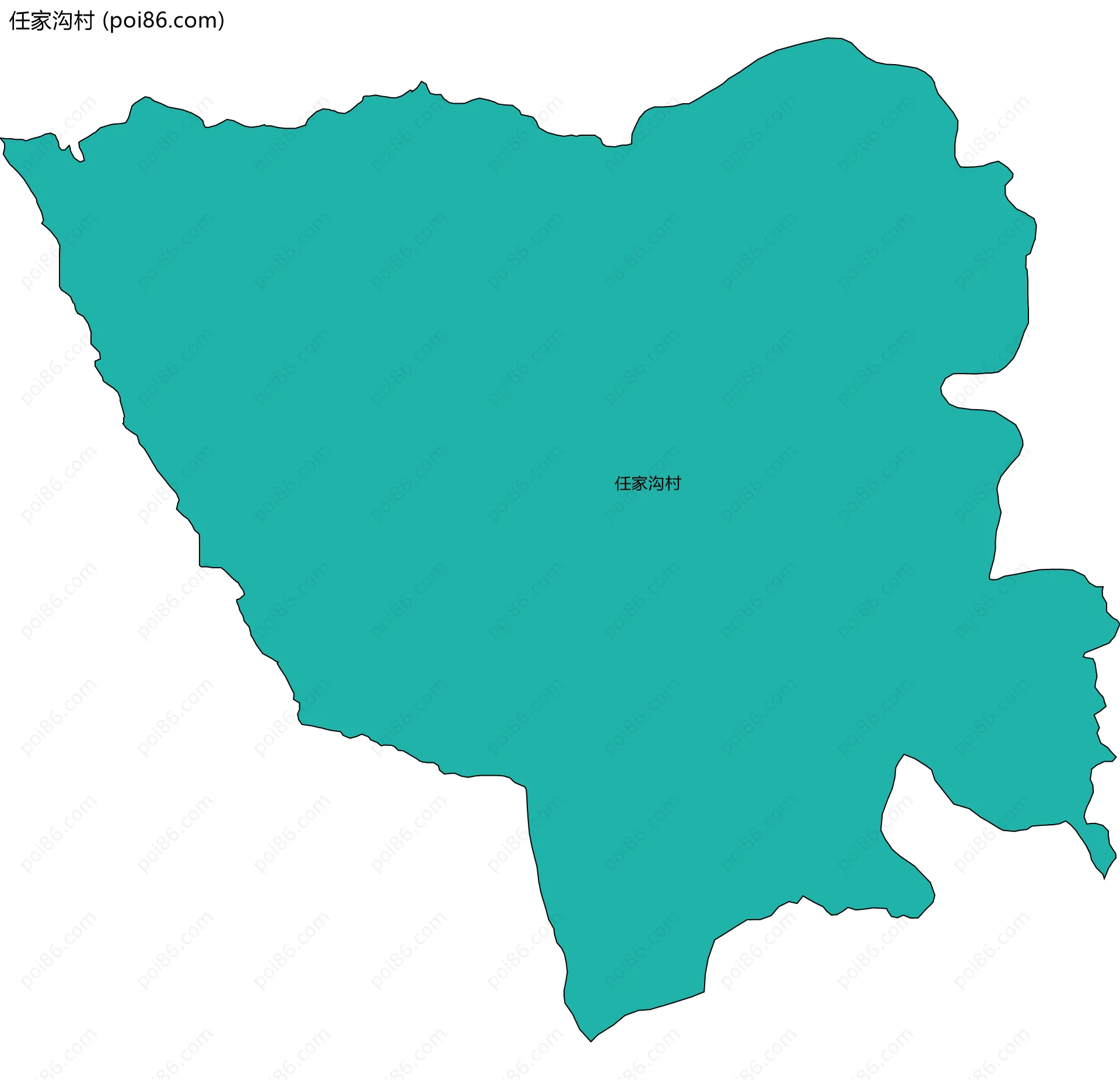 任家沟村边界地图