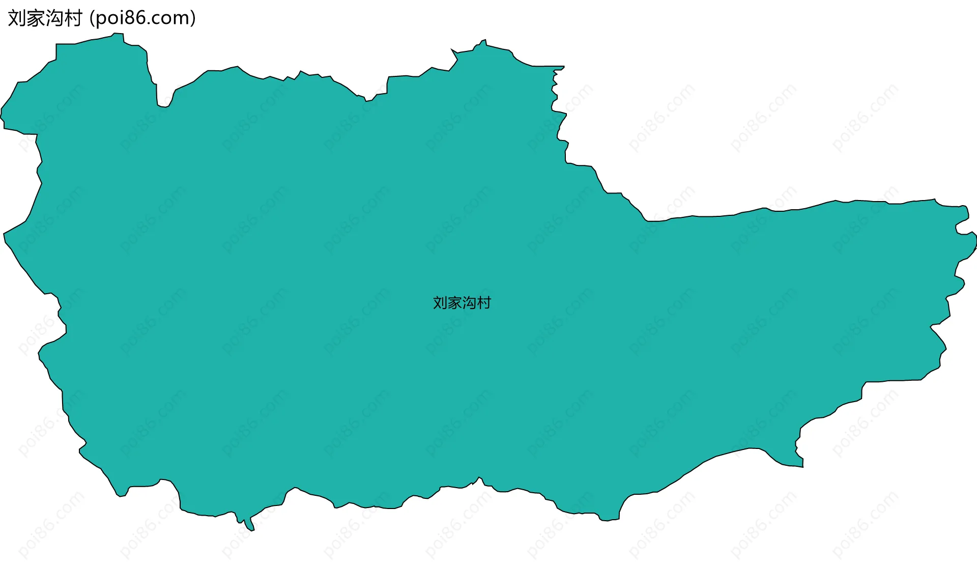 刘家沟村边界地图