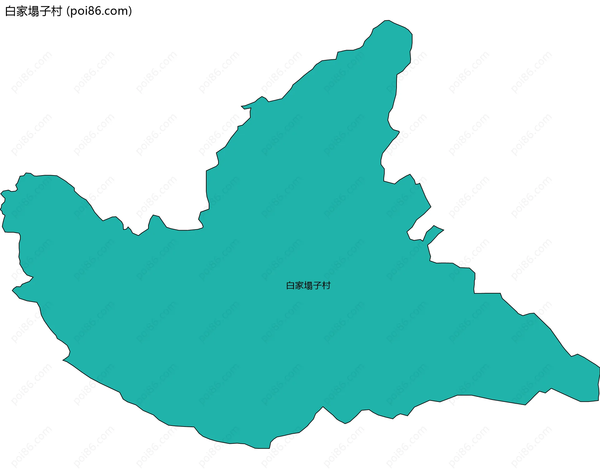 白家塌子村边界地图