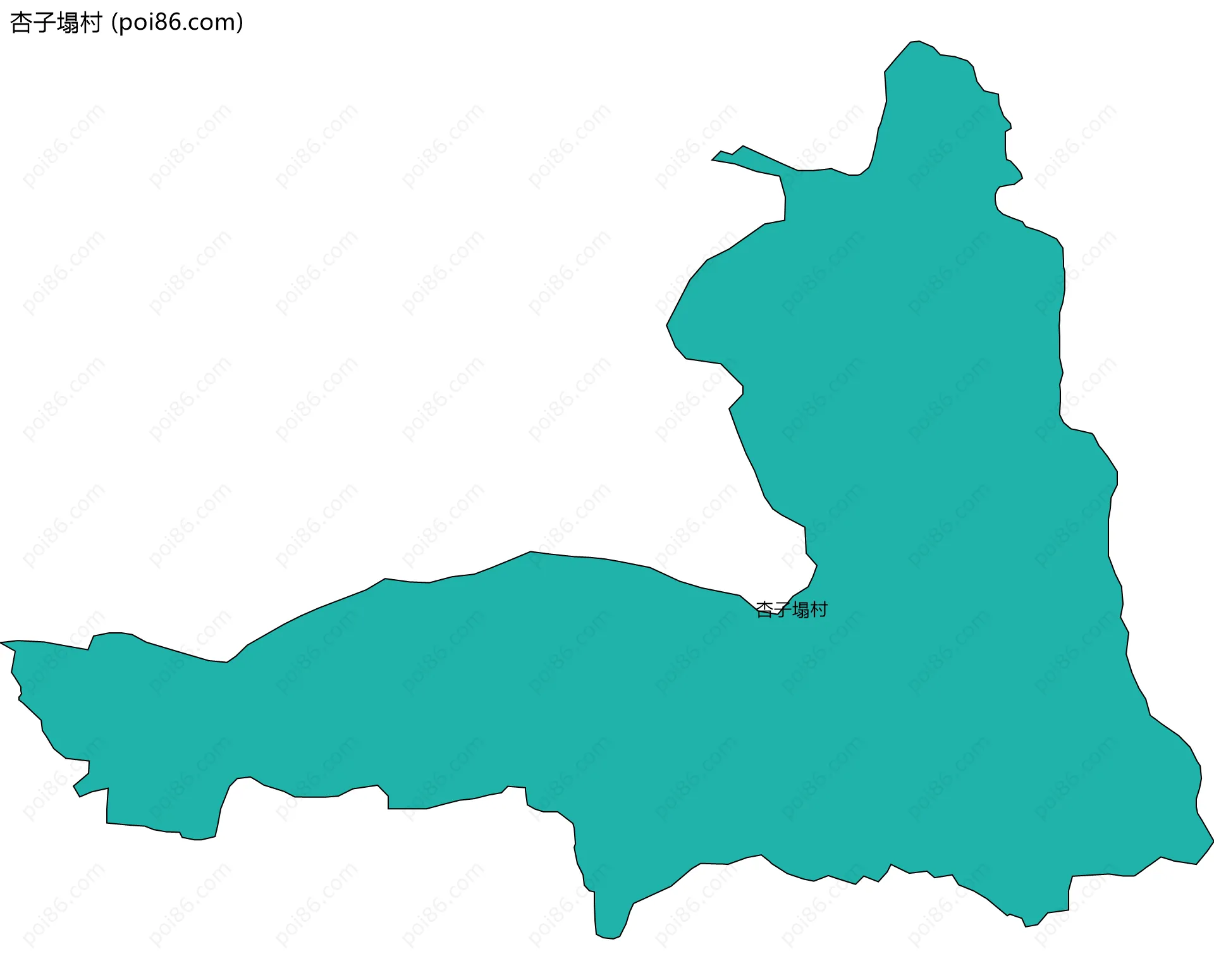 杏子塌村边界地图