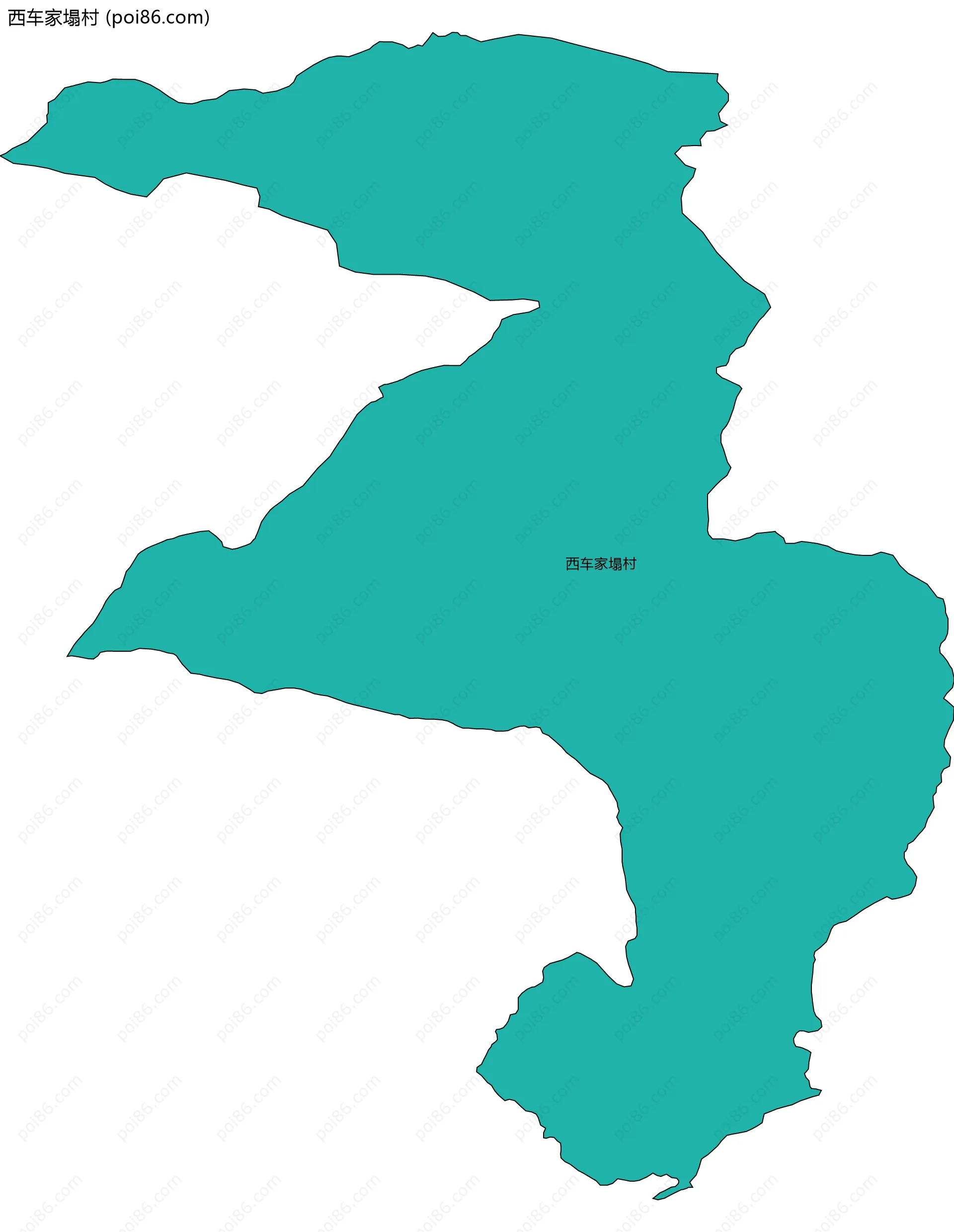 西车家塌村边界地图