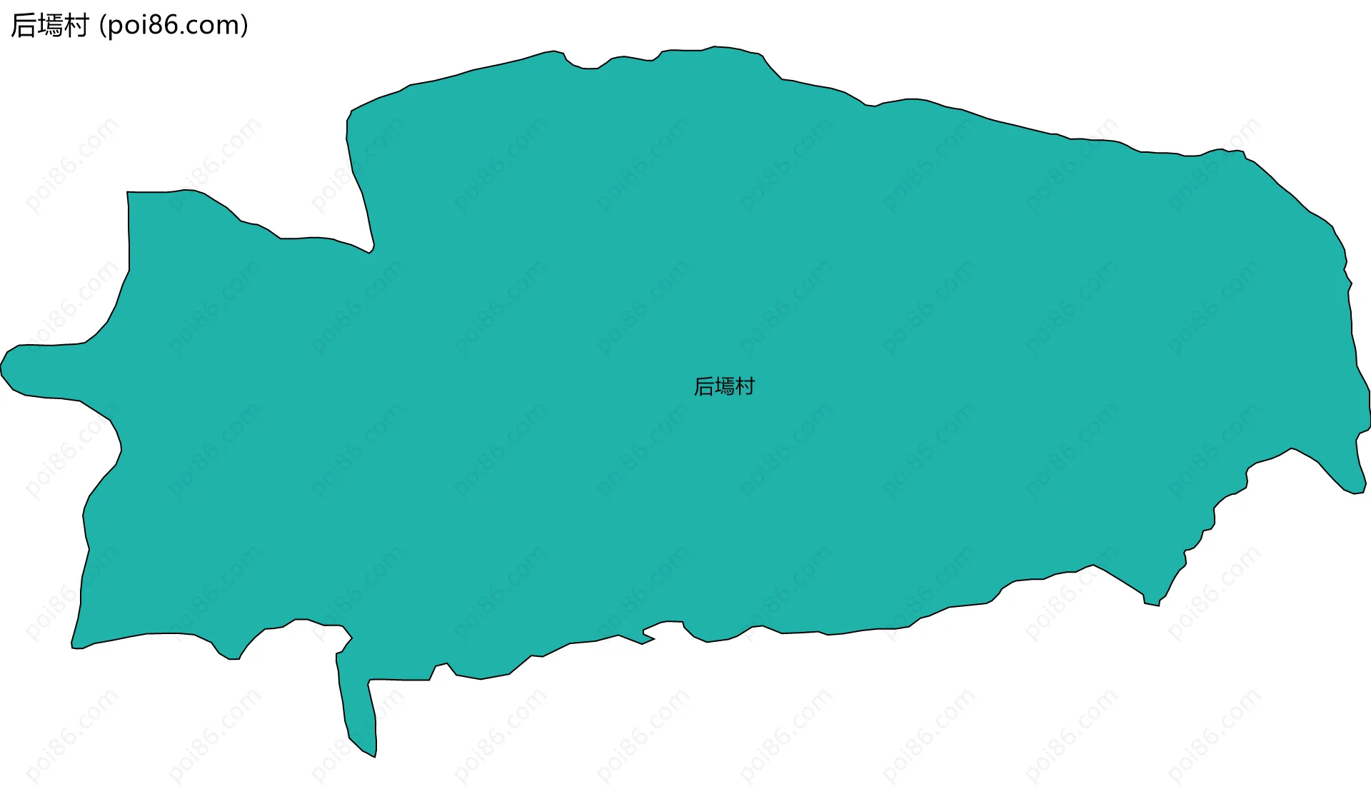 后墕村边界地图