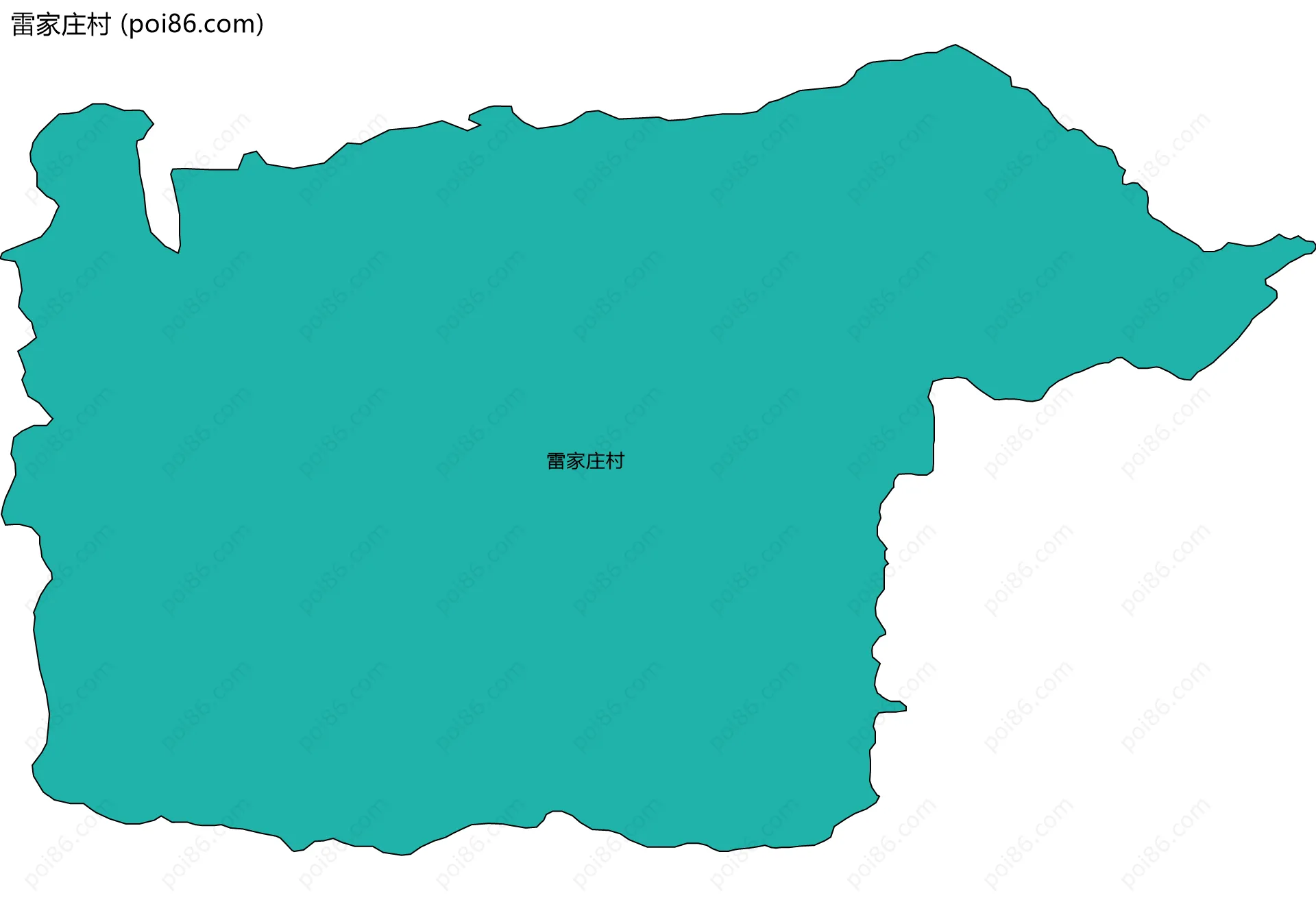 雷家庄村边界地图