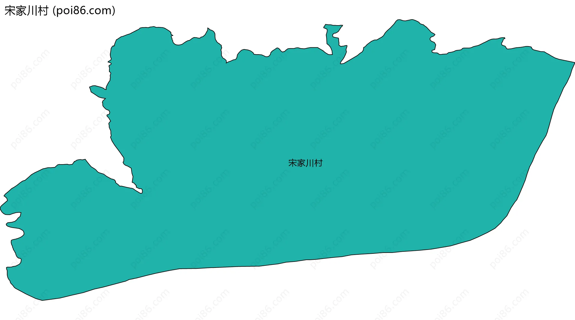 宋家川村边界地图