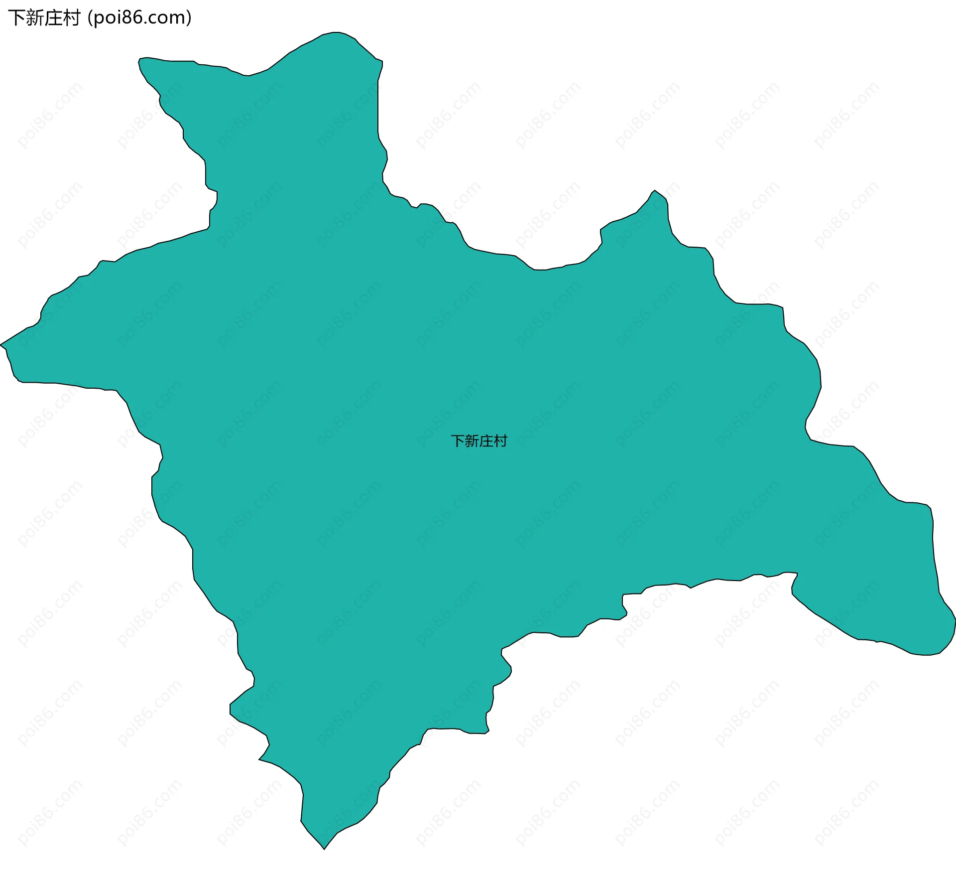 下新庄村边界地图