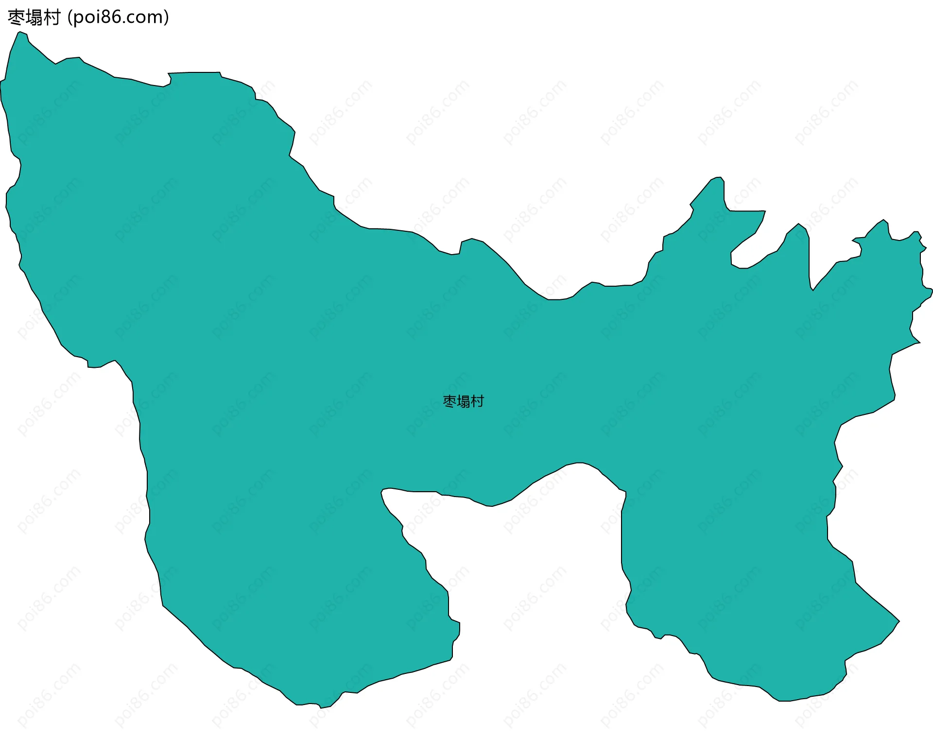 枣塌村边界地图