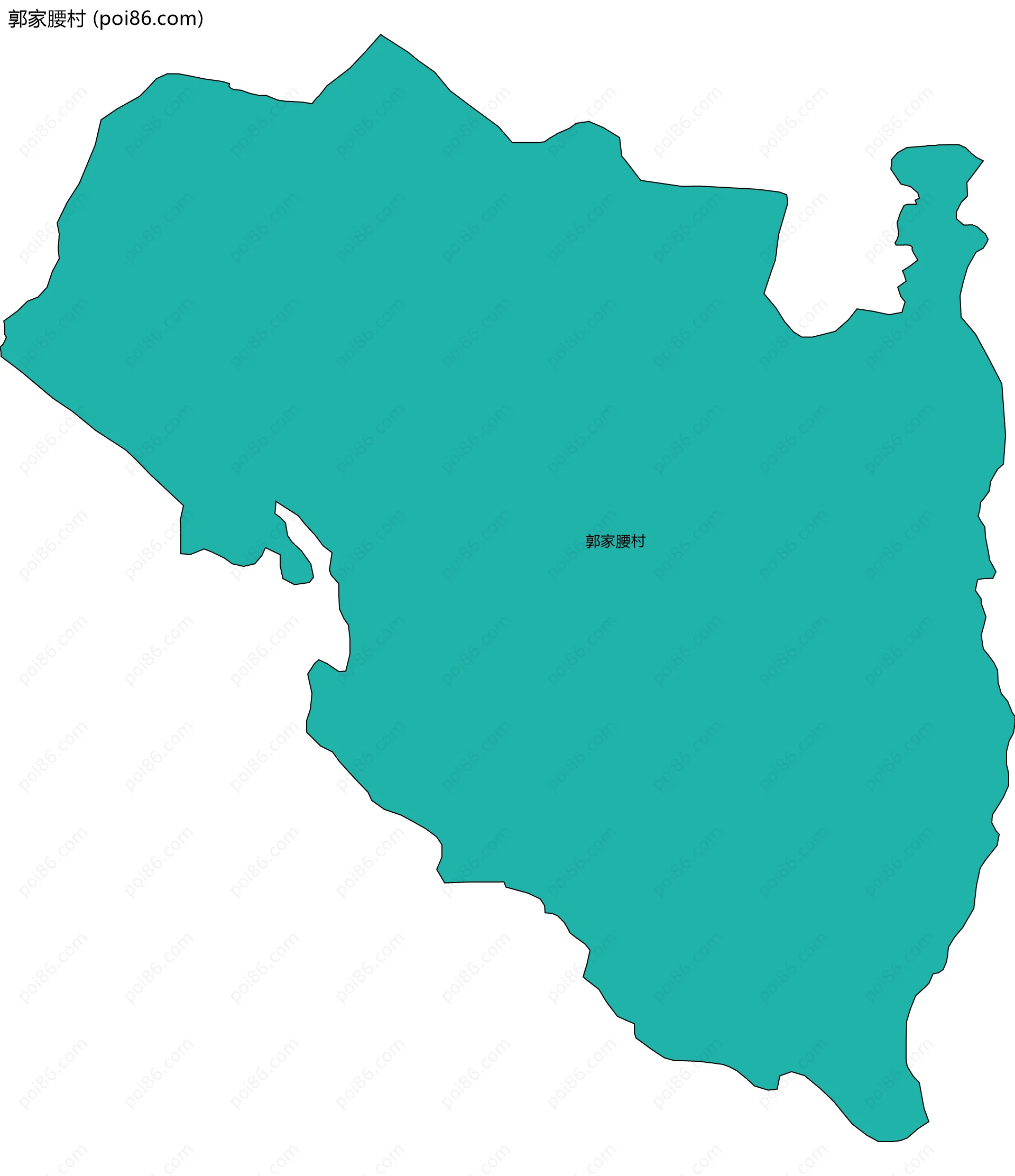 郭家腰村边界地图