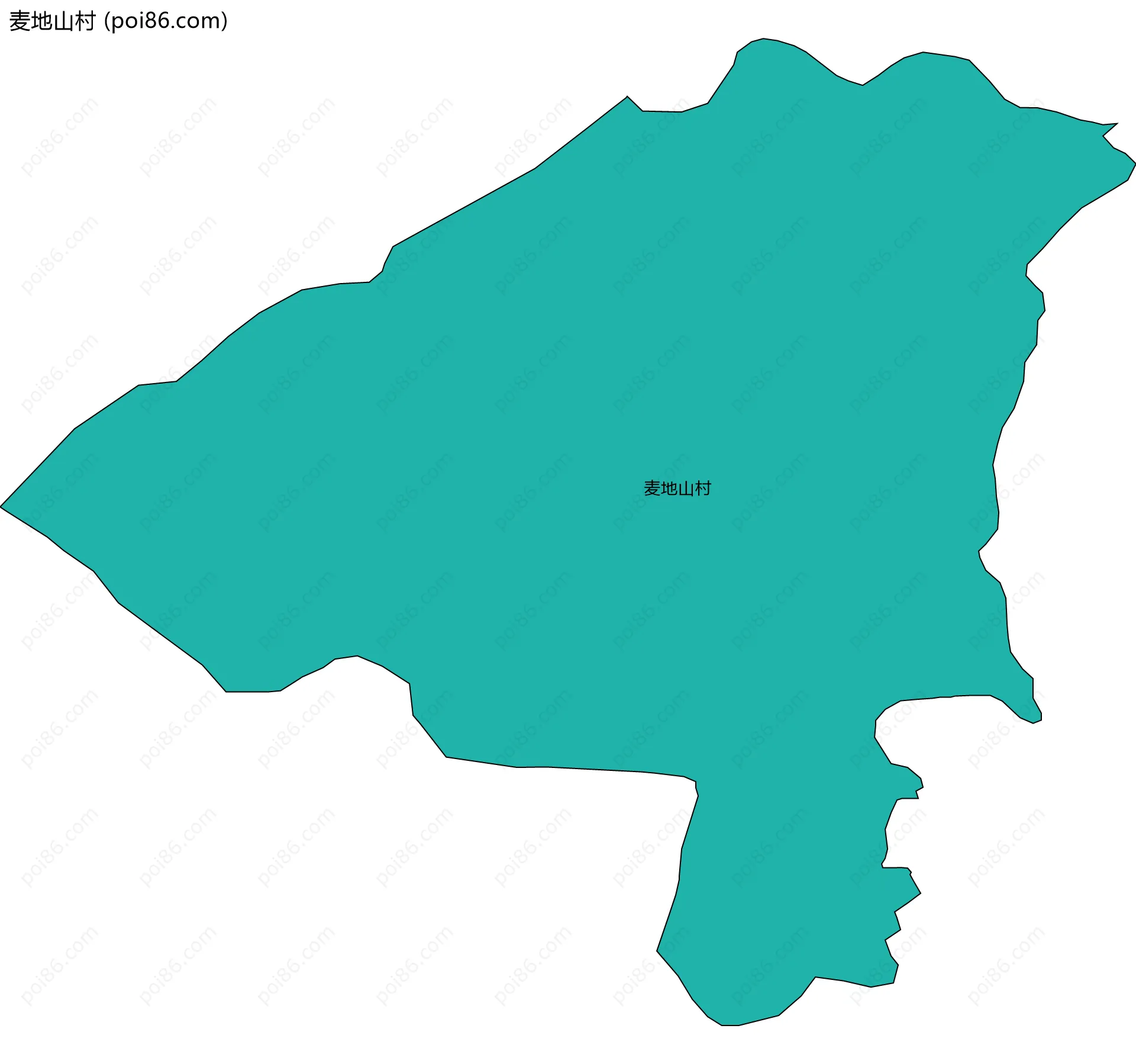 麦地山村边界地图