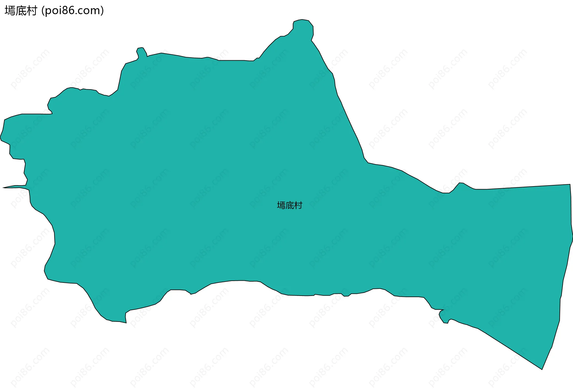 墕底村边界地图