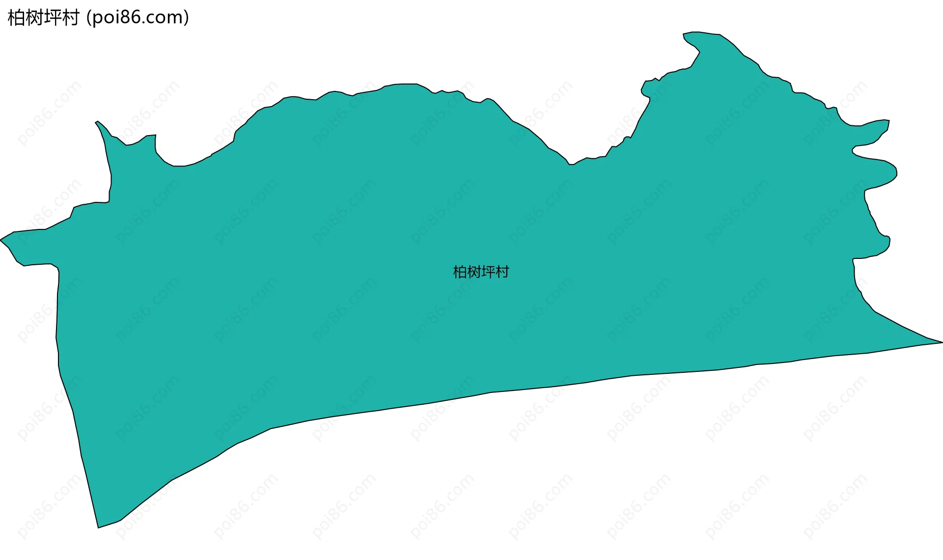 柏树坪村边界地图