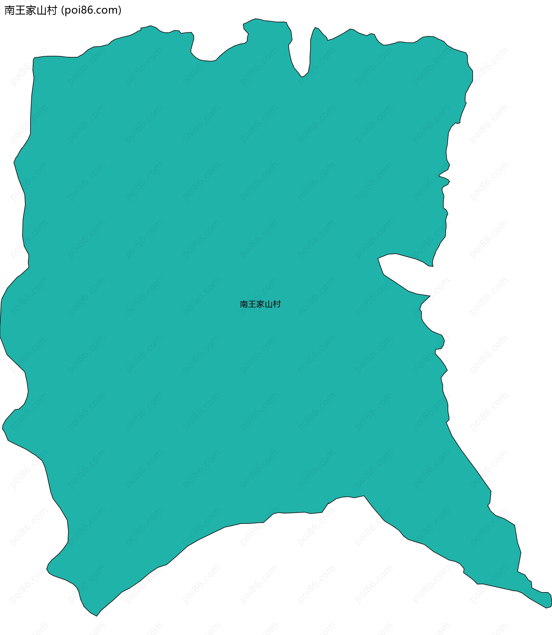 南王家山村边界地图