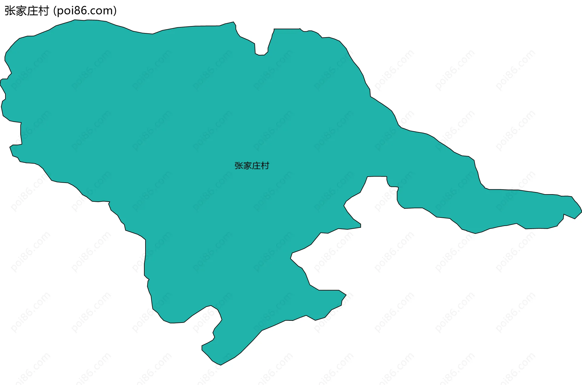 张家庄村边界地图