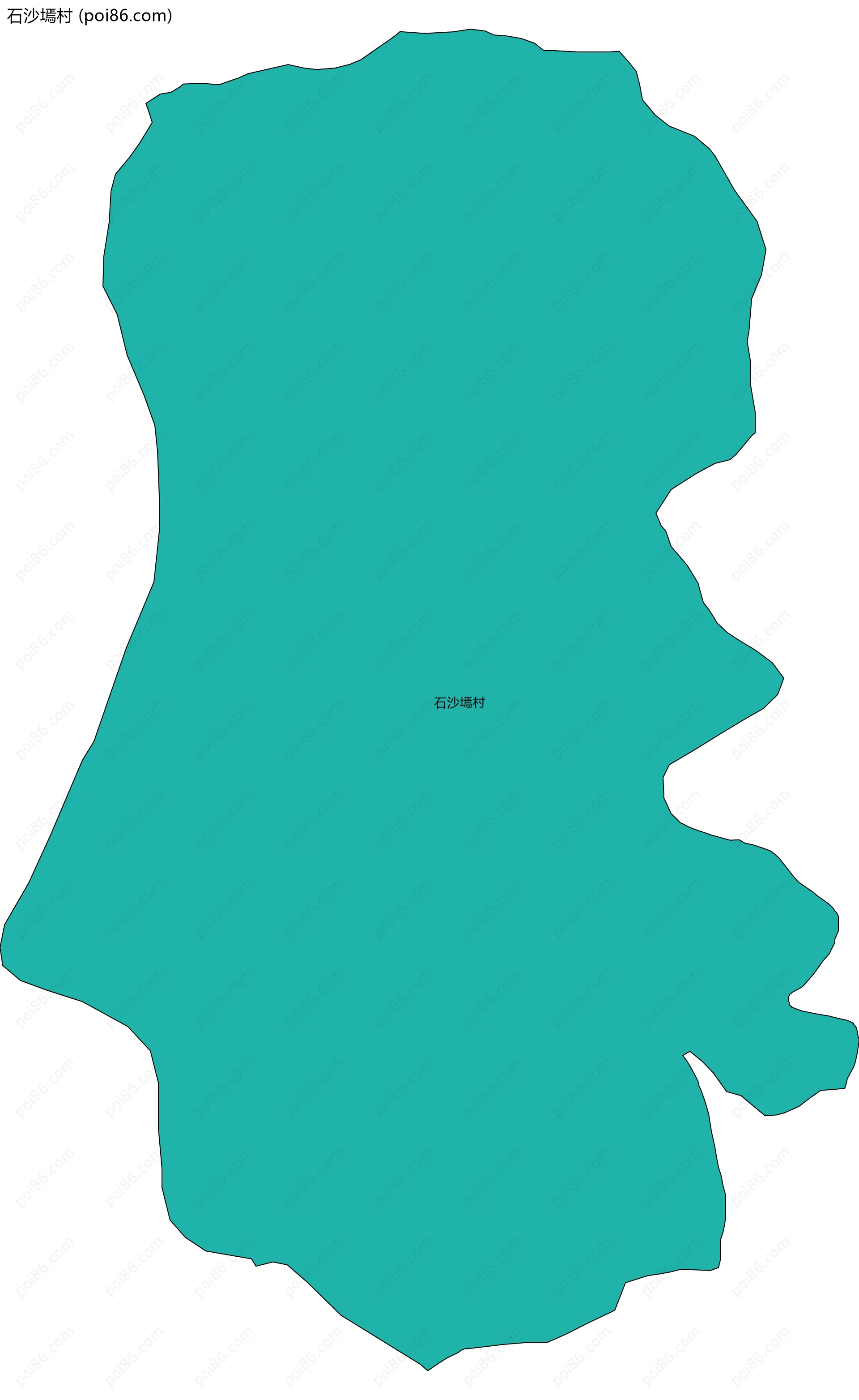 石沙墕村边界地图