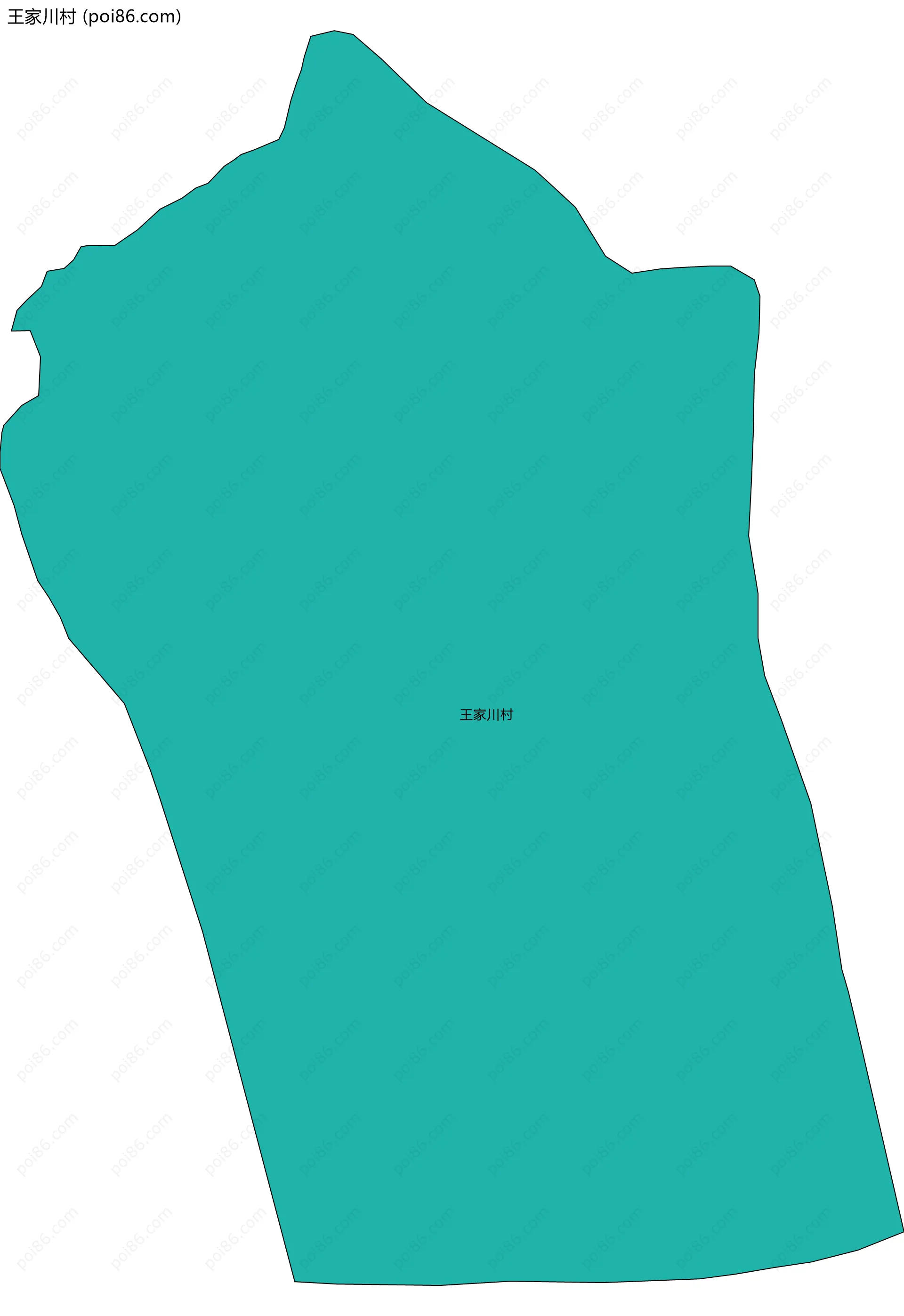 王家川村边界地图