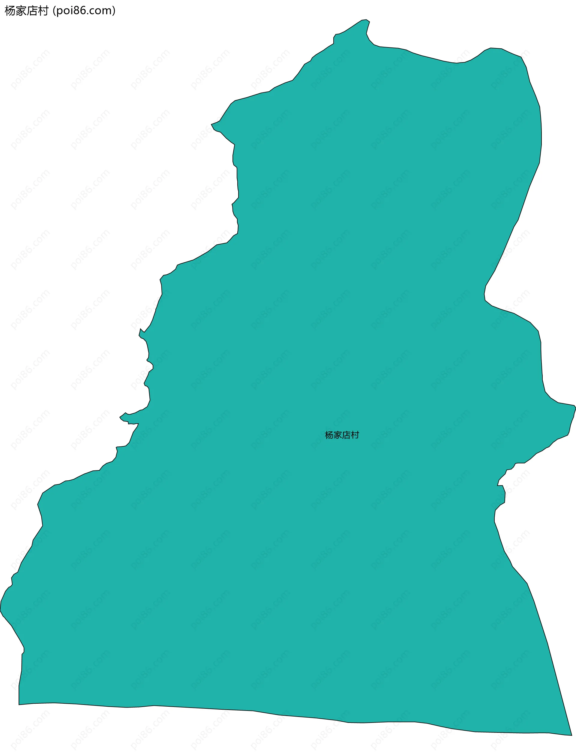 杨家店村边界地图