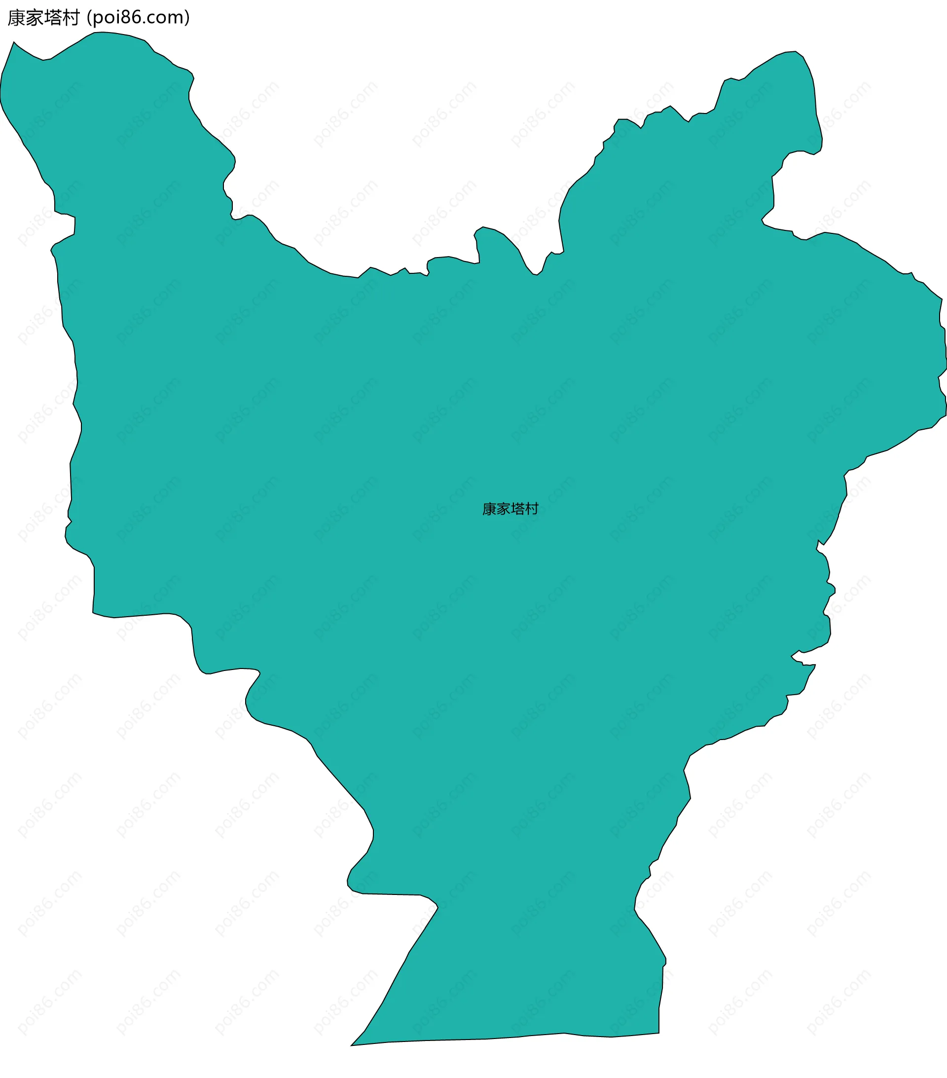 康家塔村边界地图