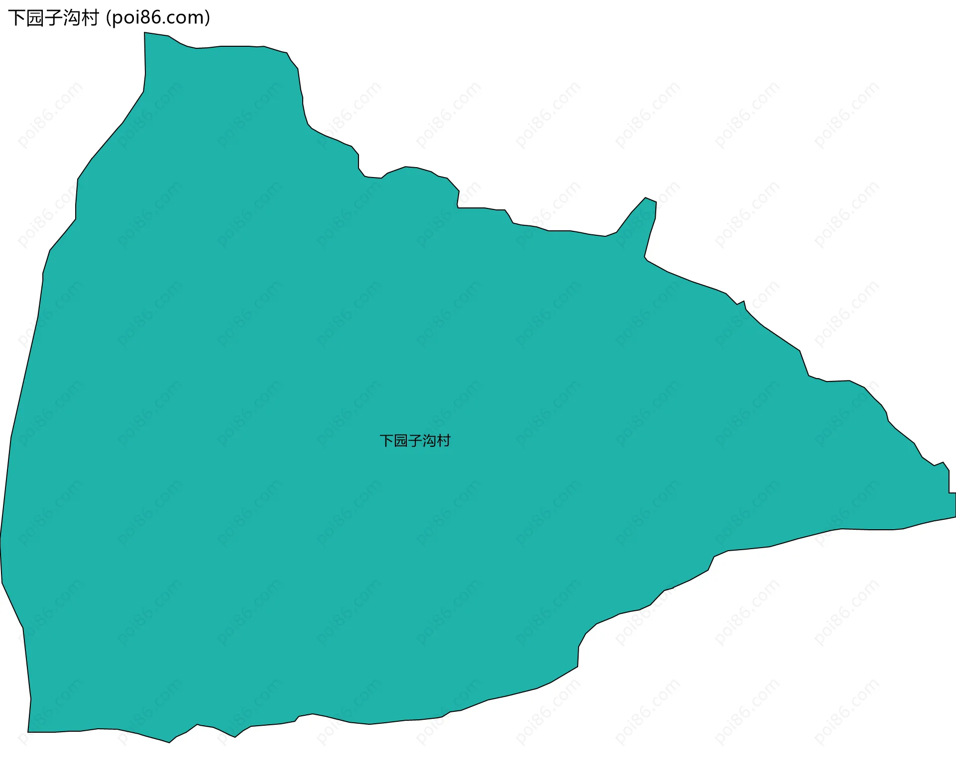 下园子沟村边界地图
