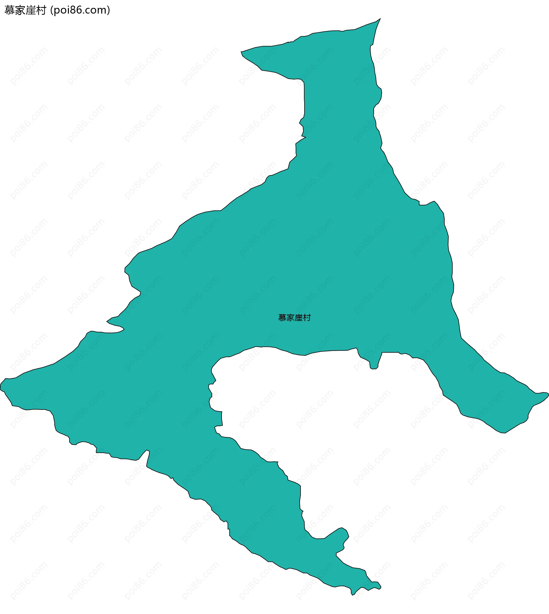 慕家崖村边界地图