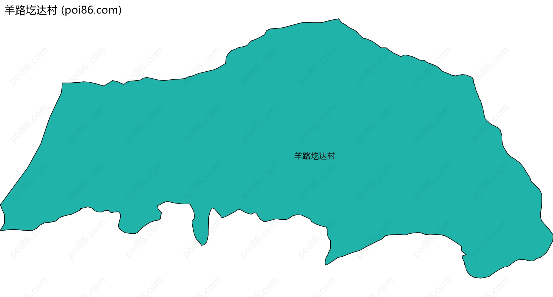 羊路圪达村边界地图