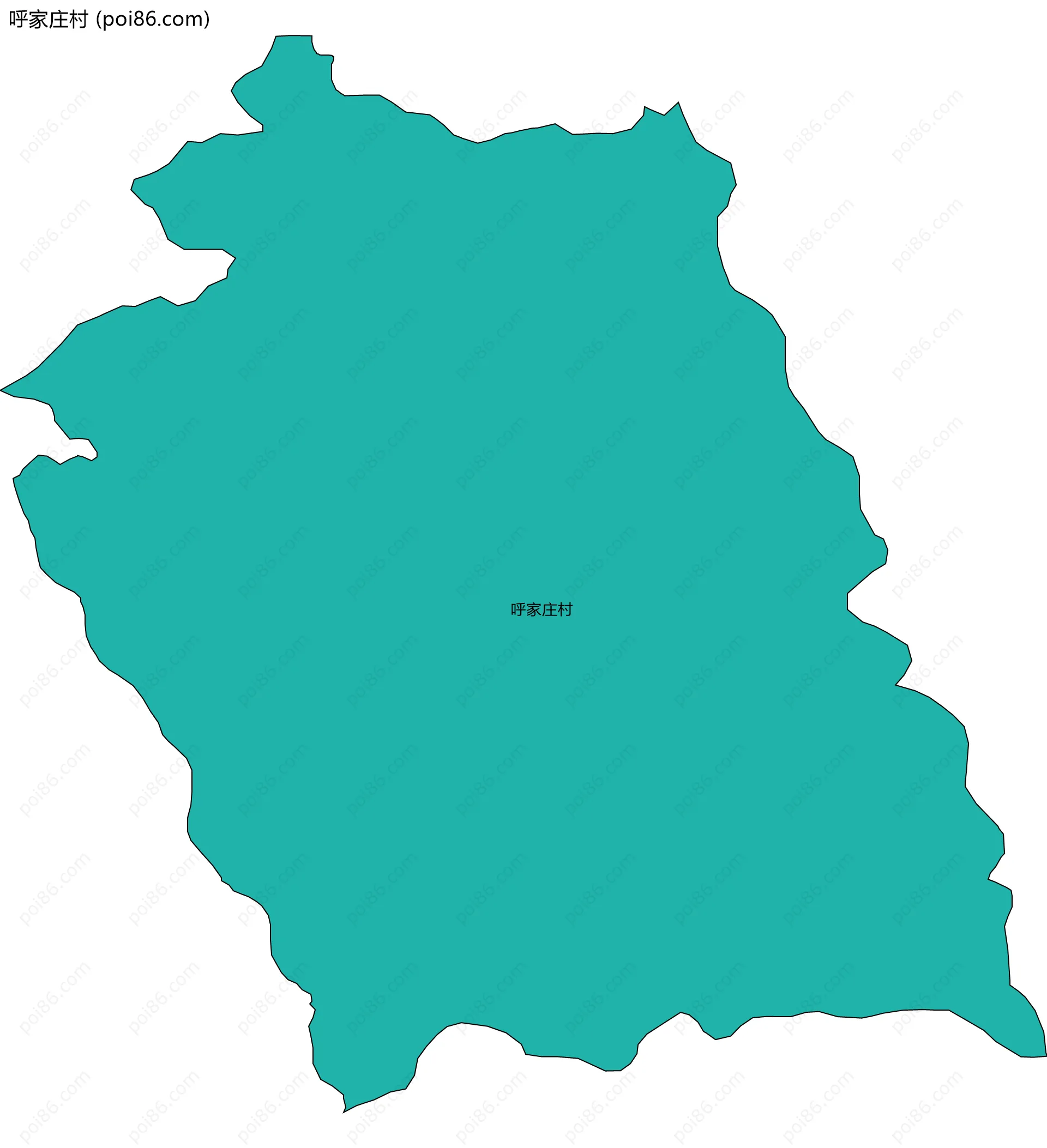 呼家庄村边界地图