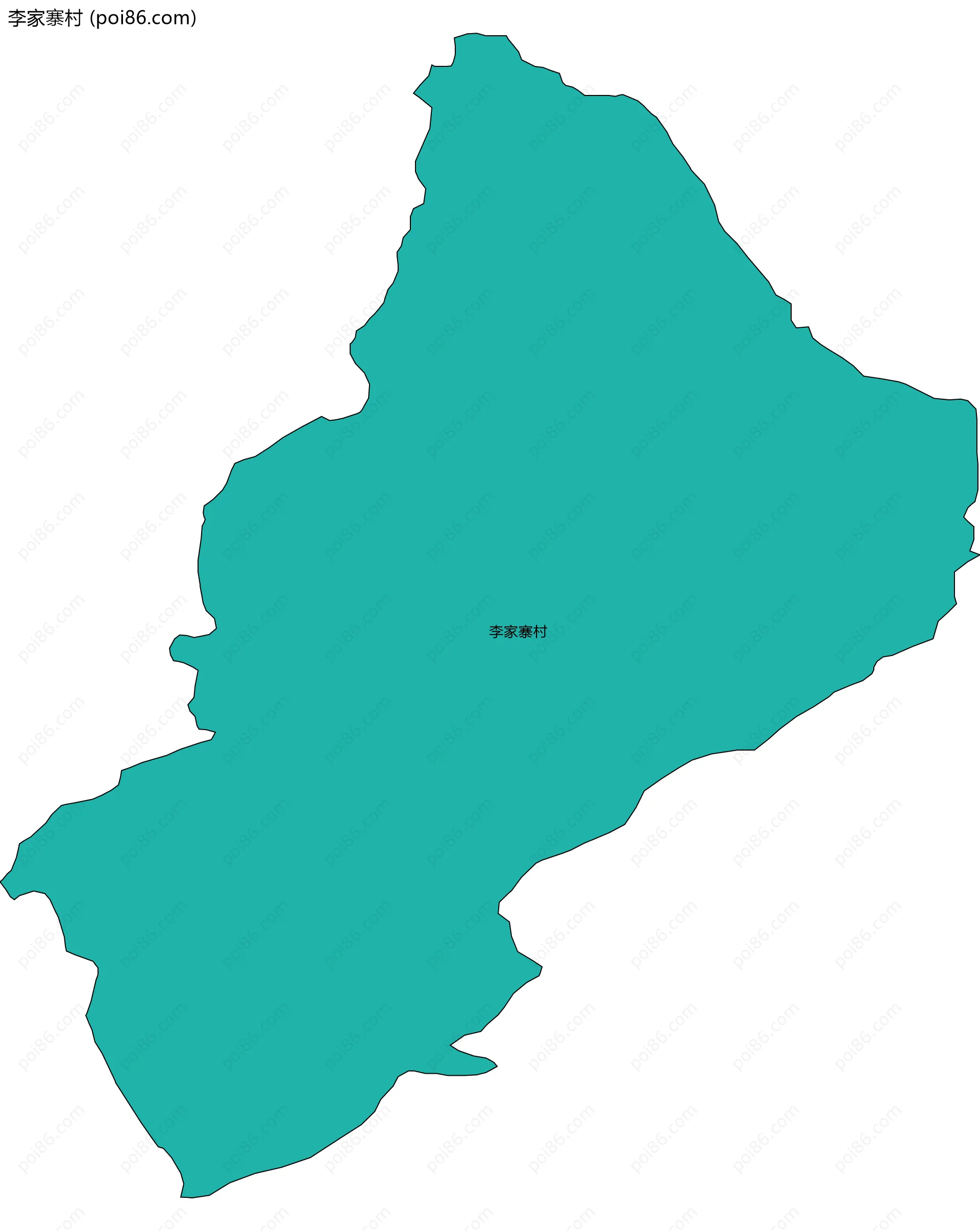 李家寨村边界地图