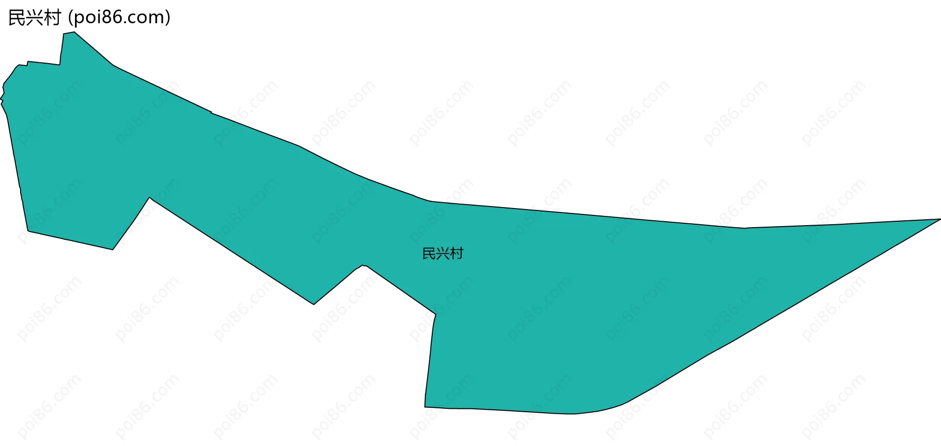 民兴村边界地图