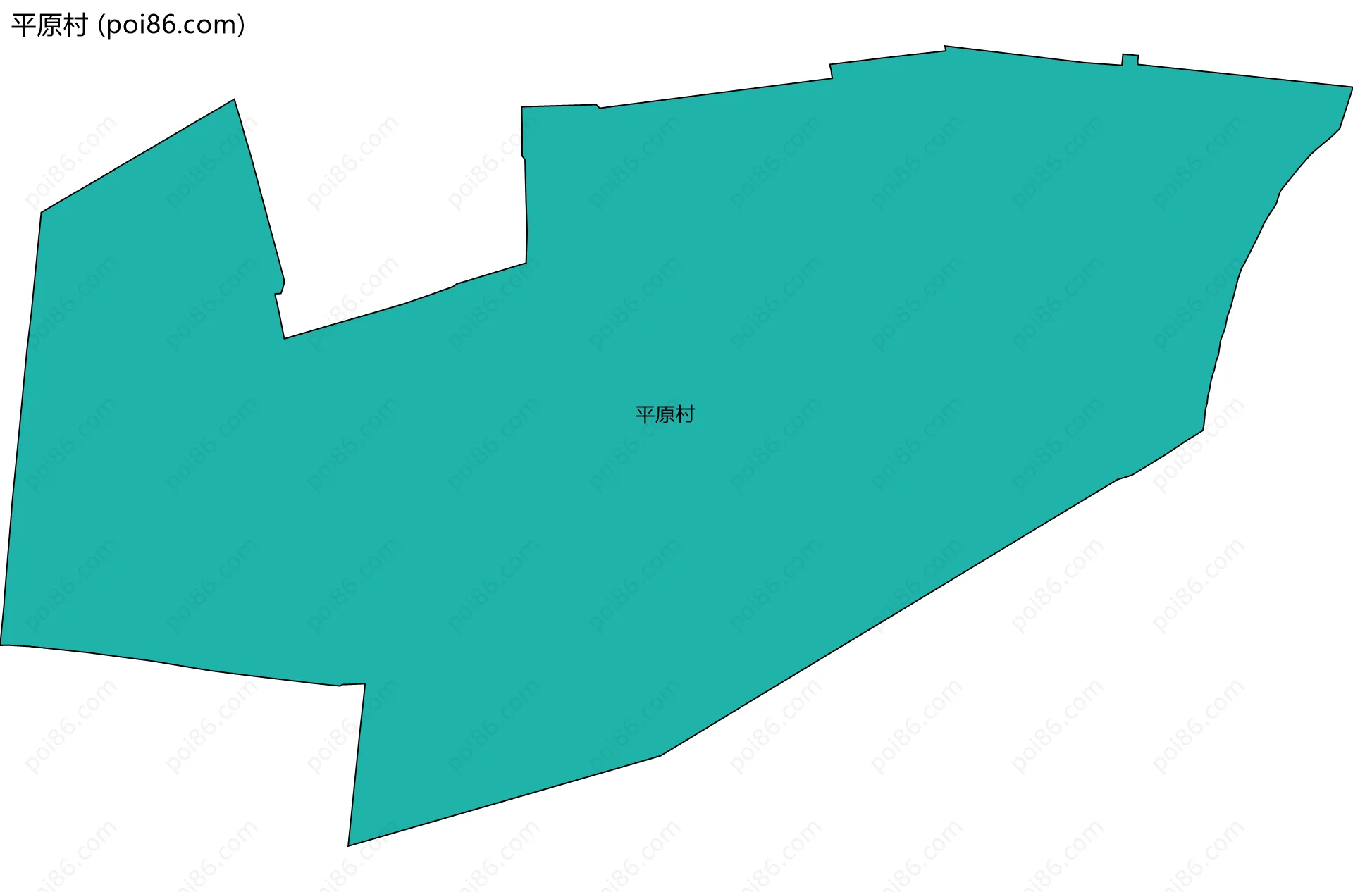 平原村边界地图