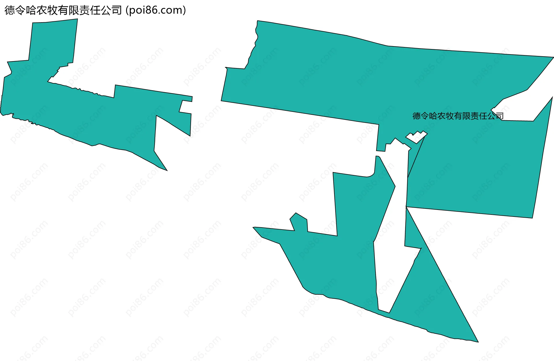 德令哈农牧有限责任公司边界地图