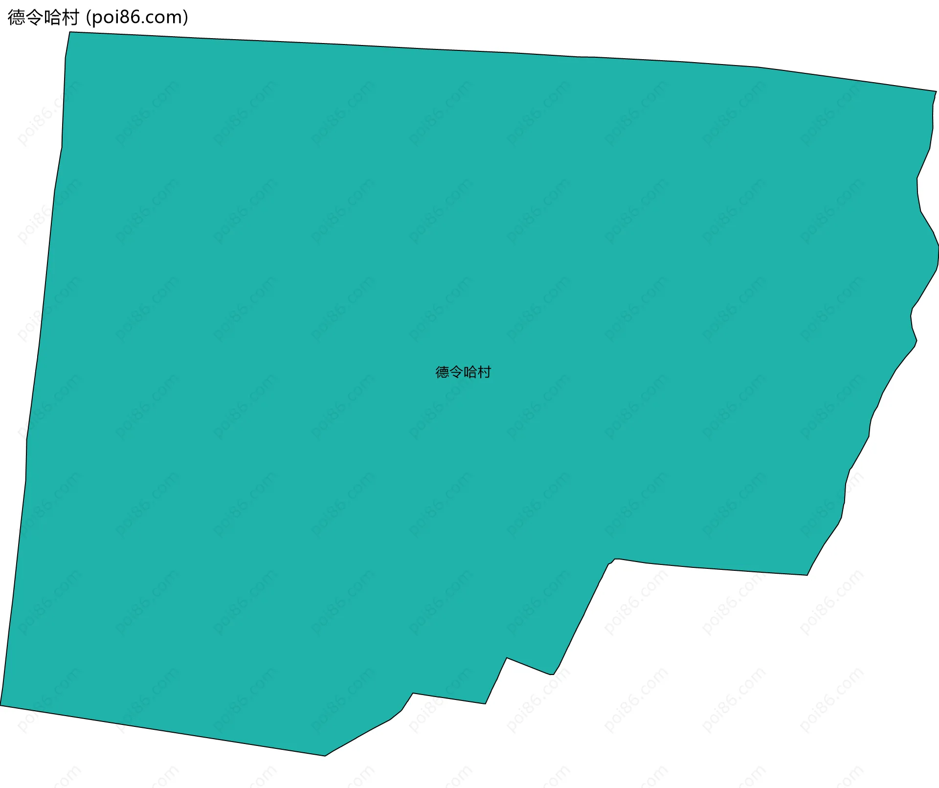 德令哈村边界地图