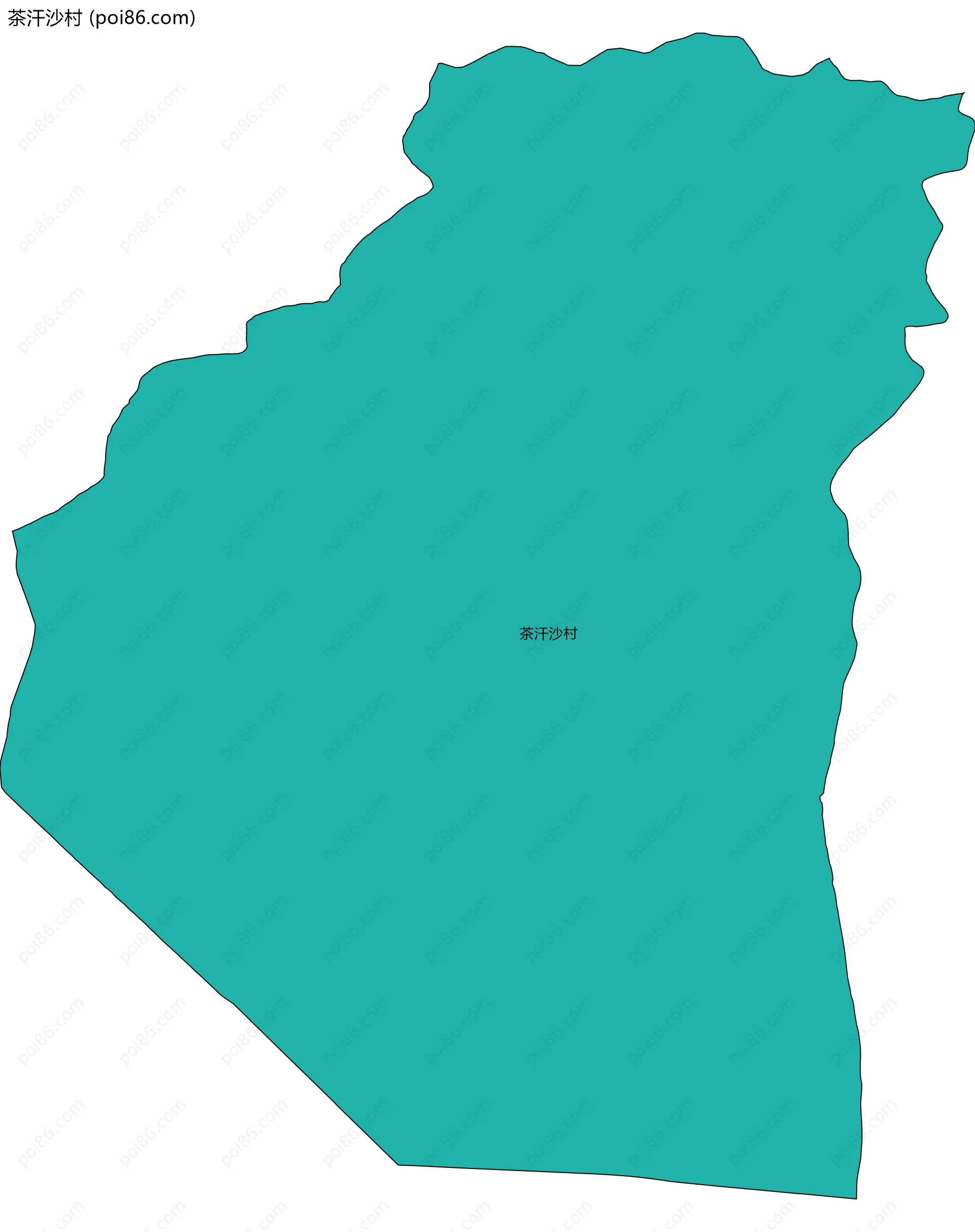 茶汗沙村边界地图
