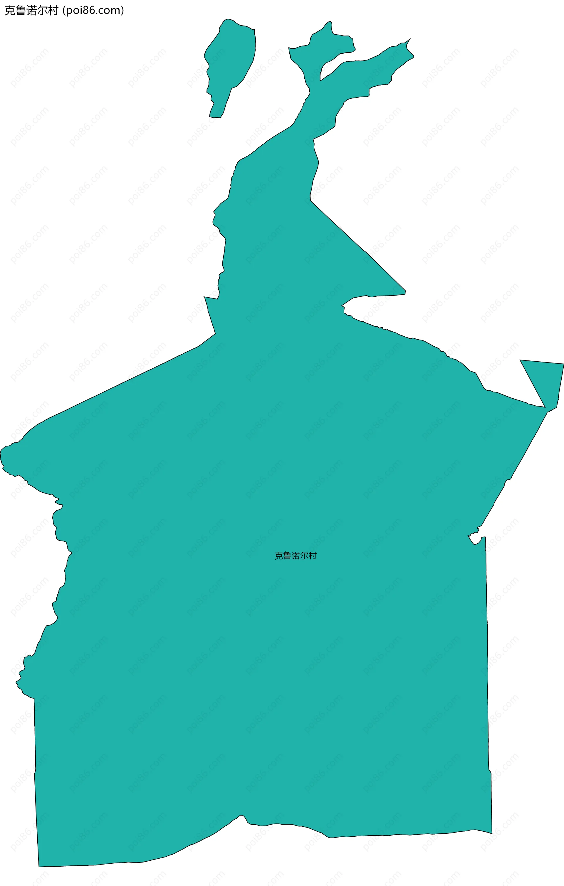 克鲁诺尔村边界地图