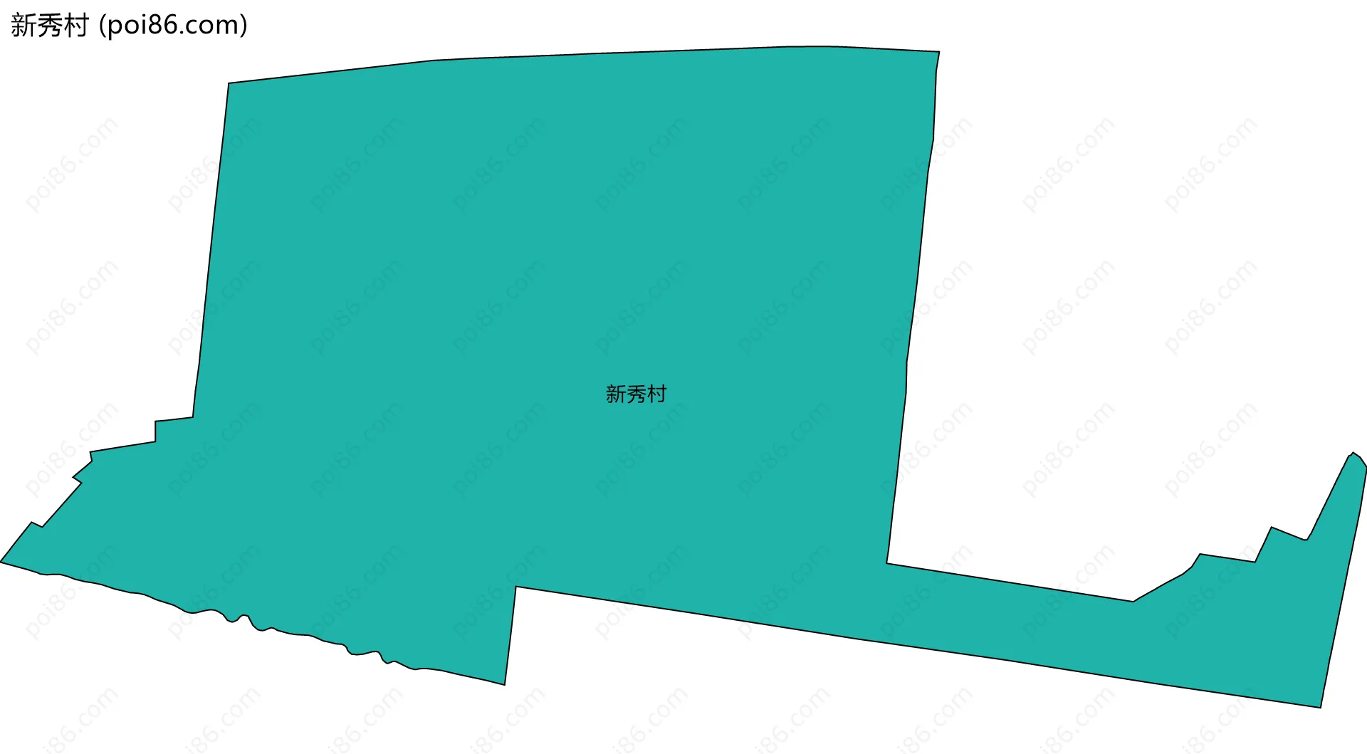 新秀村边界地图