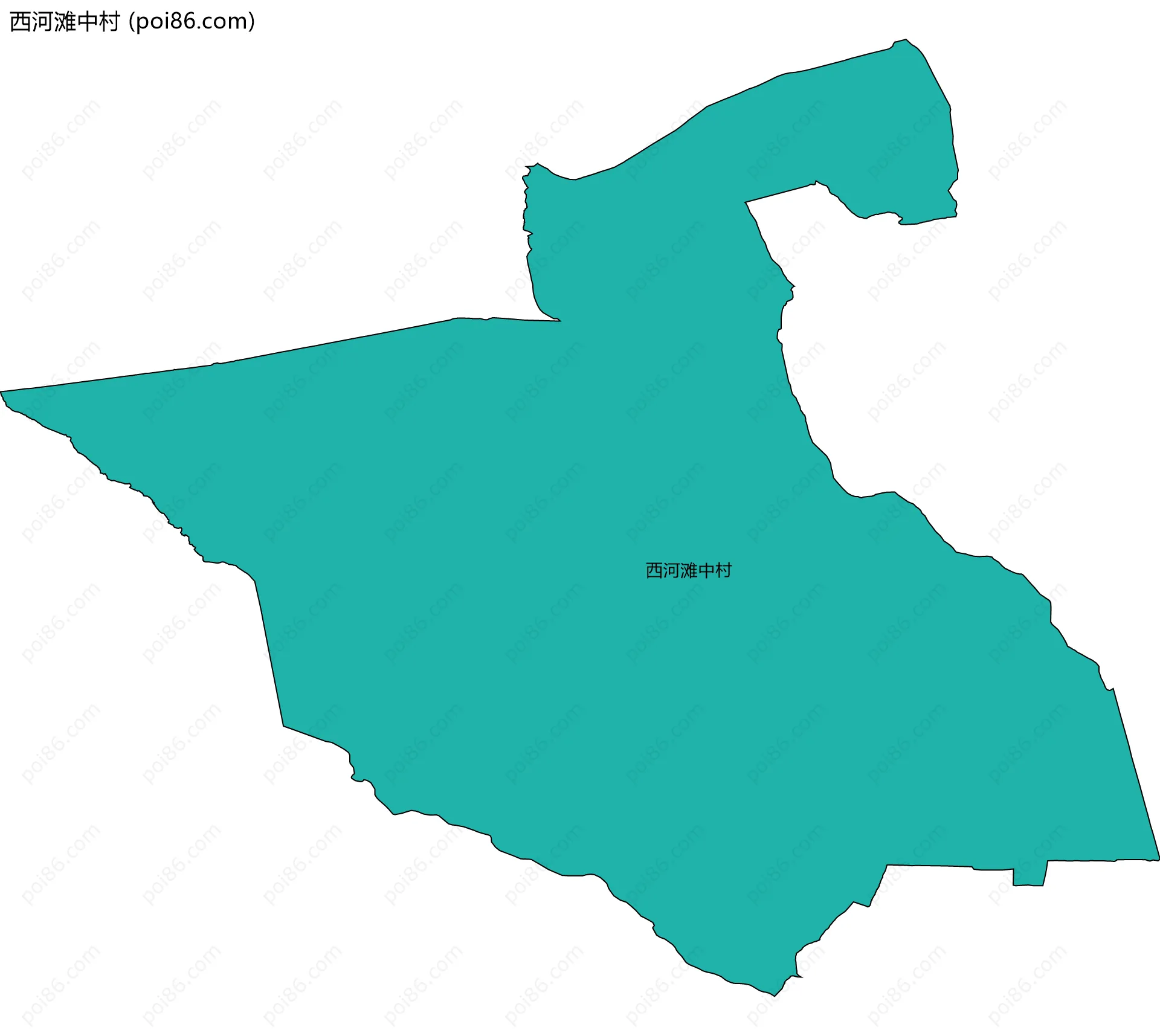 西河滩中村边界地图